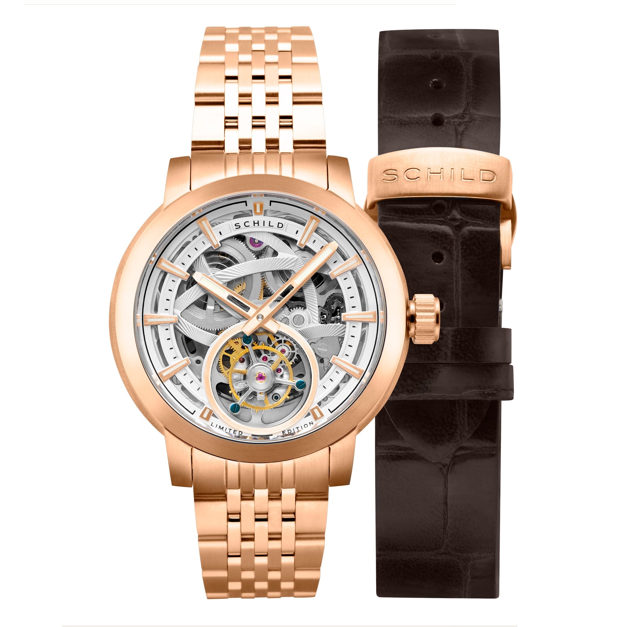 SCHILD Schild Heinrich Tourbillon Rose Gold Men's Watch SC-1006-44