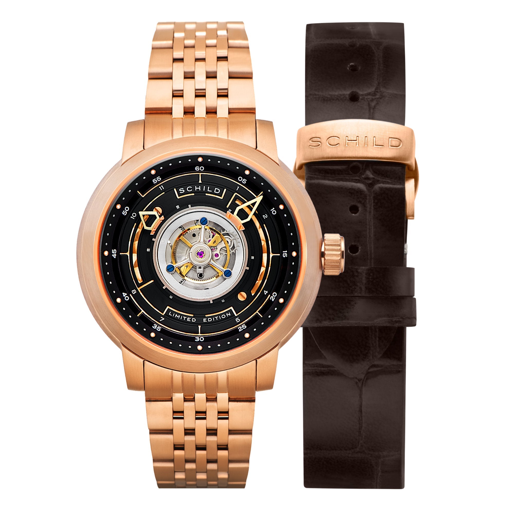 Schild Schild Tourbillon Copper Gold Men's Limited Edition Watch SC-1011-55