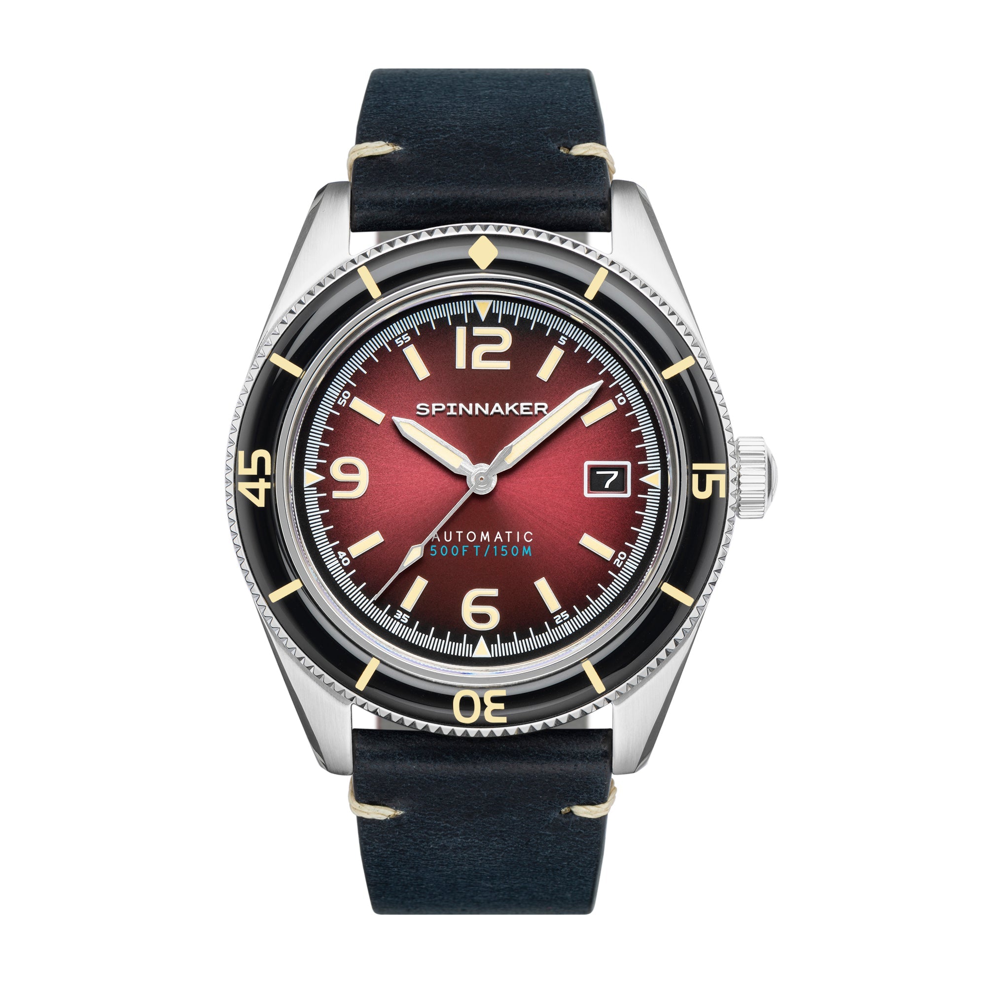 SPINNAKER Spinnaker Fleuss Men's Japanese Automatic Oxblood Red Watch SP-5055-07