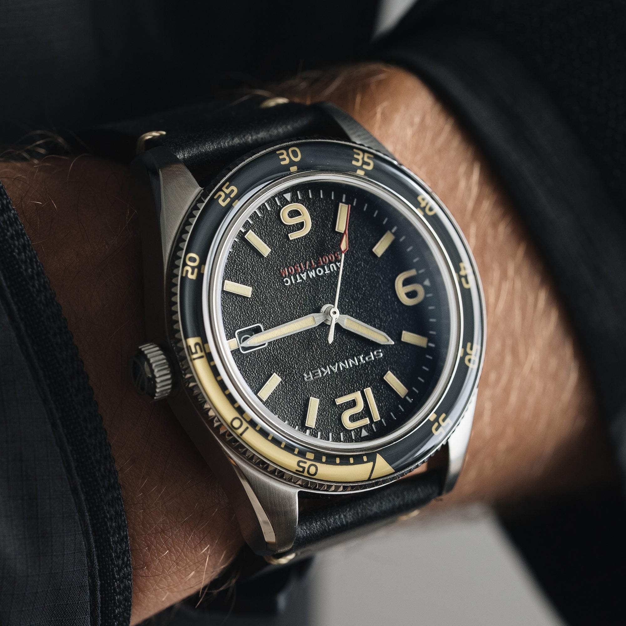 SPINNAKER Spinnaker Fleuss Men's Japanese Automatic Sand Grey Watch SP-5055-0B