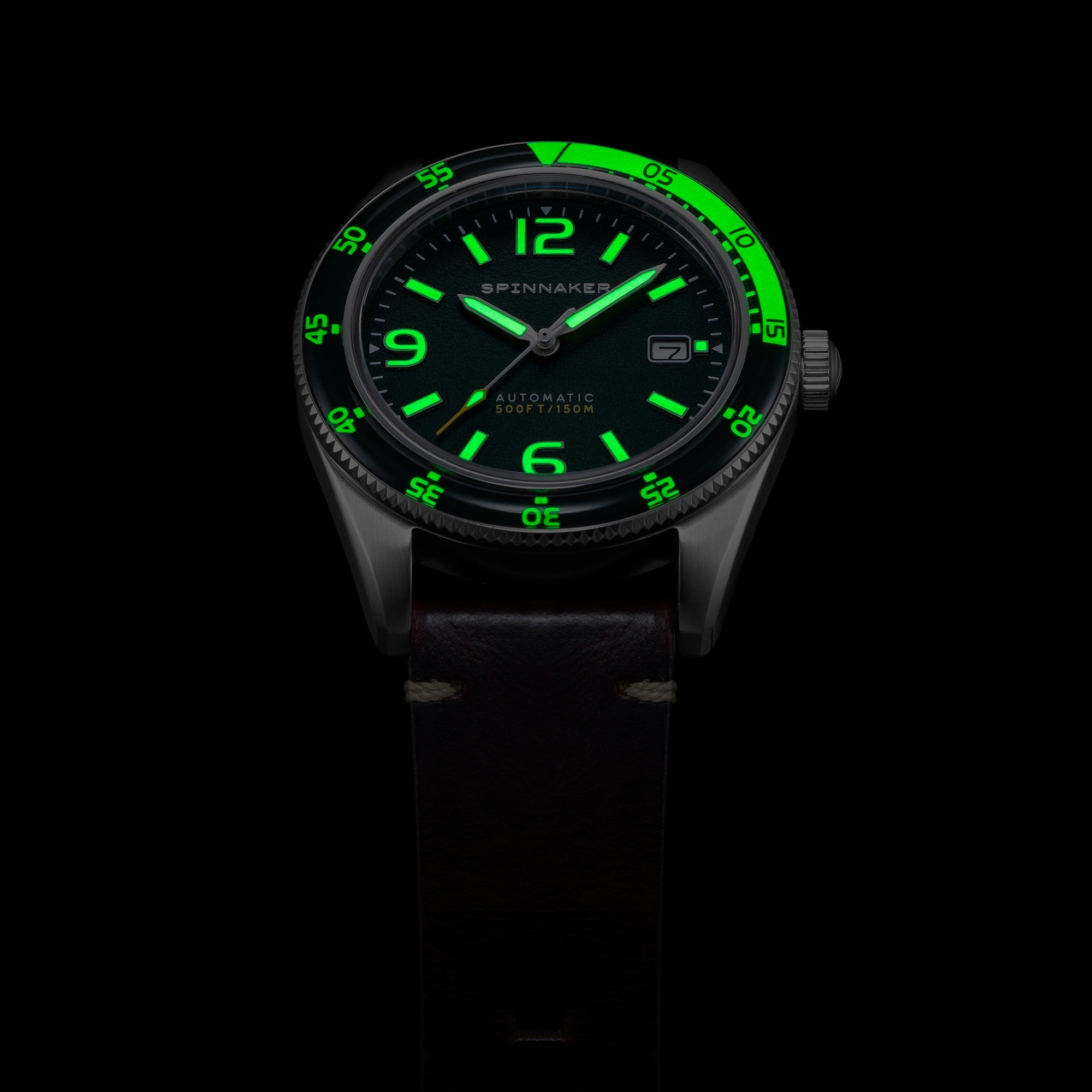 SPINNAKER Spinnaker Fleuss Men's Japanese Automatic Lagoon Green Watch SP-5055-0C