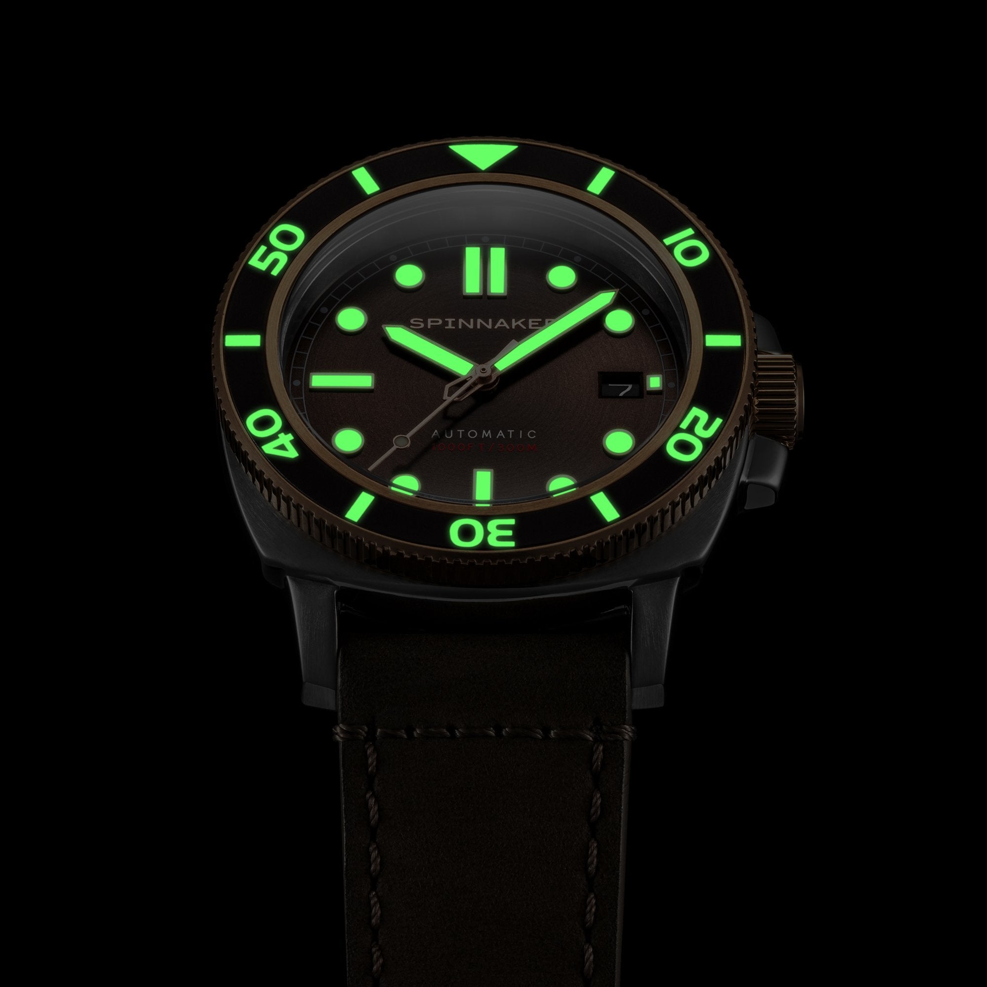 SPINNAKER Spinnaker Hull Diver Men's Automatic Alligator Green Watch SP-5088-03