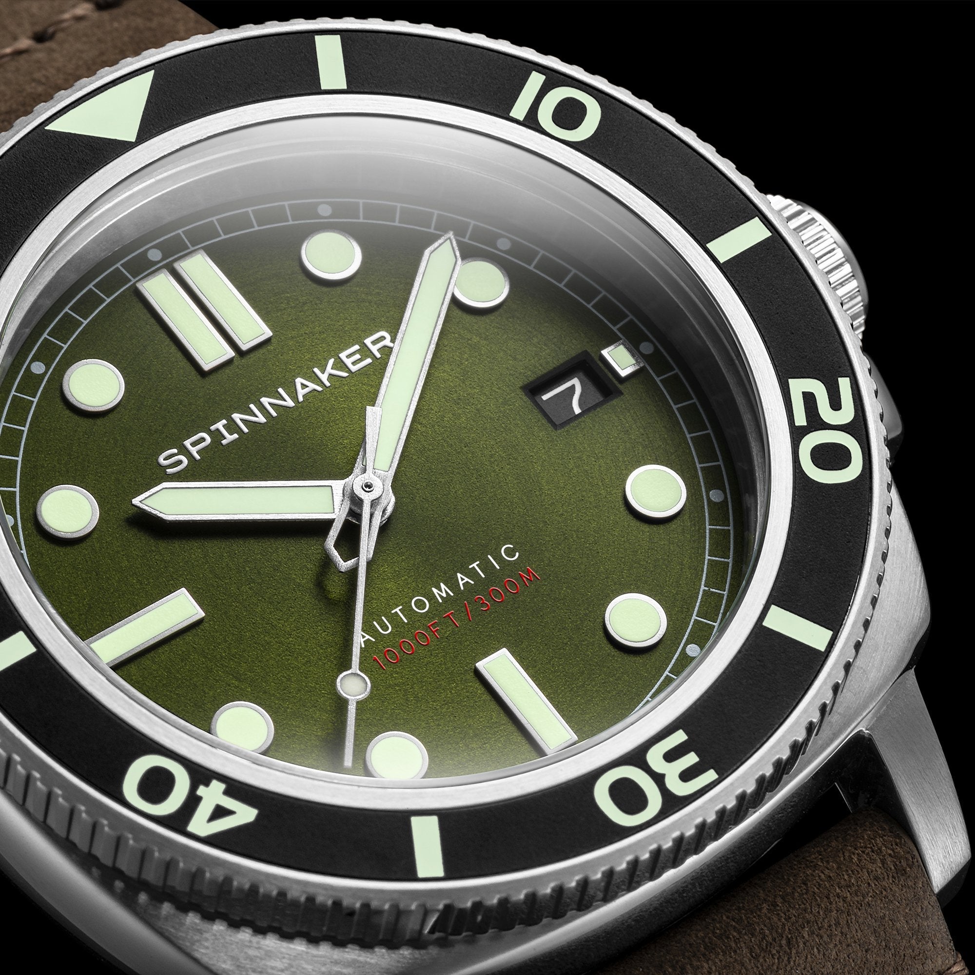 SPINNAKER Spinnaker Hull Diver Men's Automatic Alligator Green Watch SP-5088-03