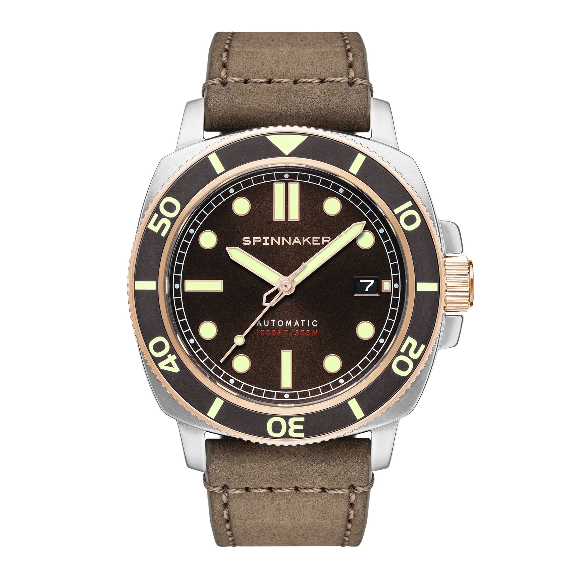 SPINNAKER Spinnaker Hull Diver Men's Automatic Cognac Brown Watch SP-5088-04