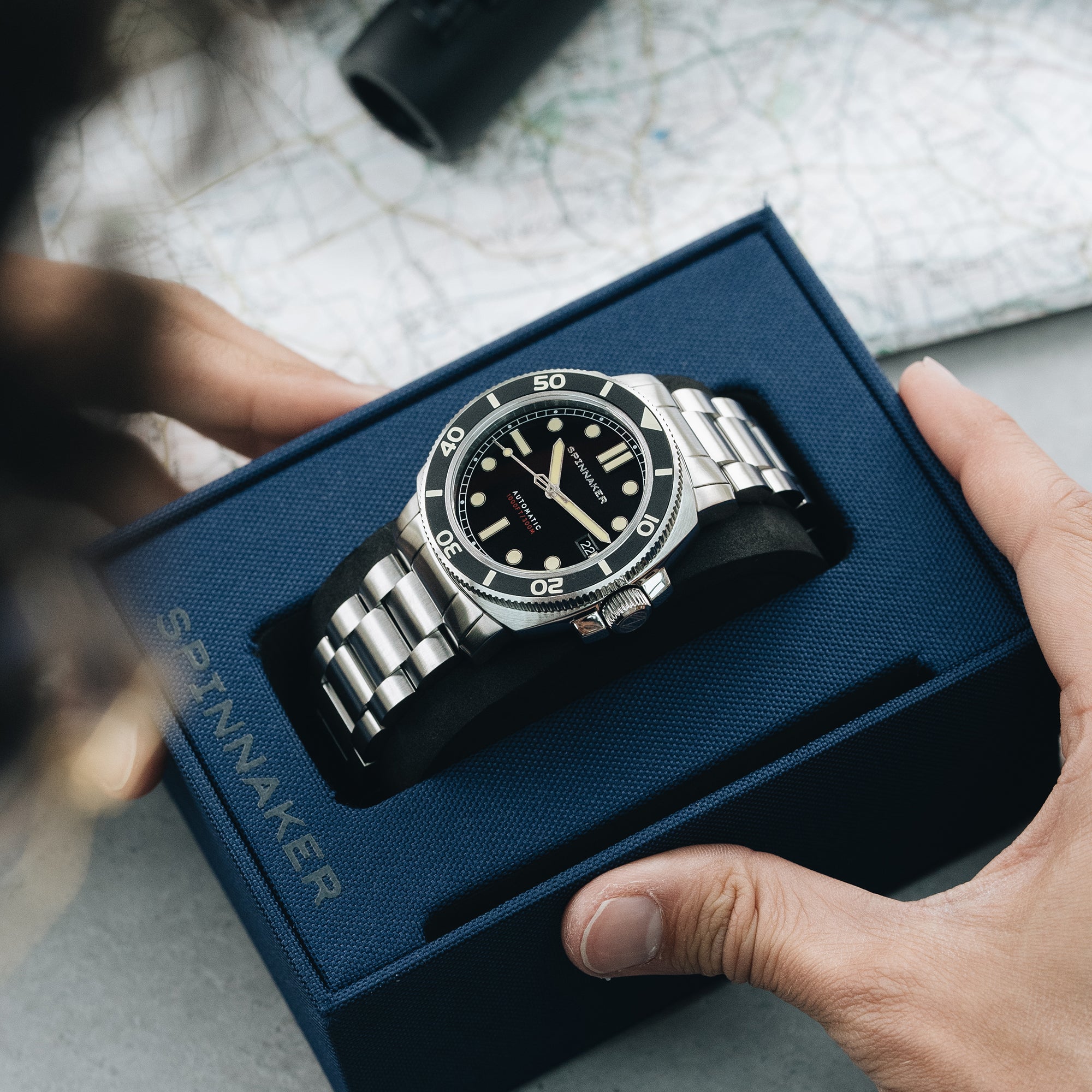 SPINNAKER Spinnaker Hull Diver Men's Japanese Automatic Deep Grey Watch SP-5088-11