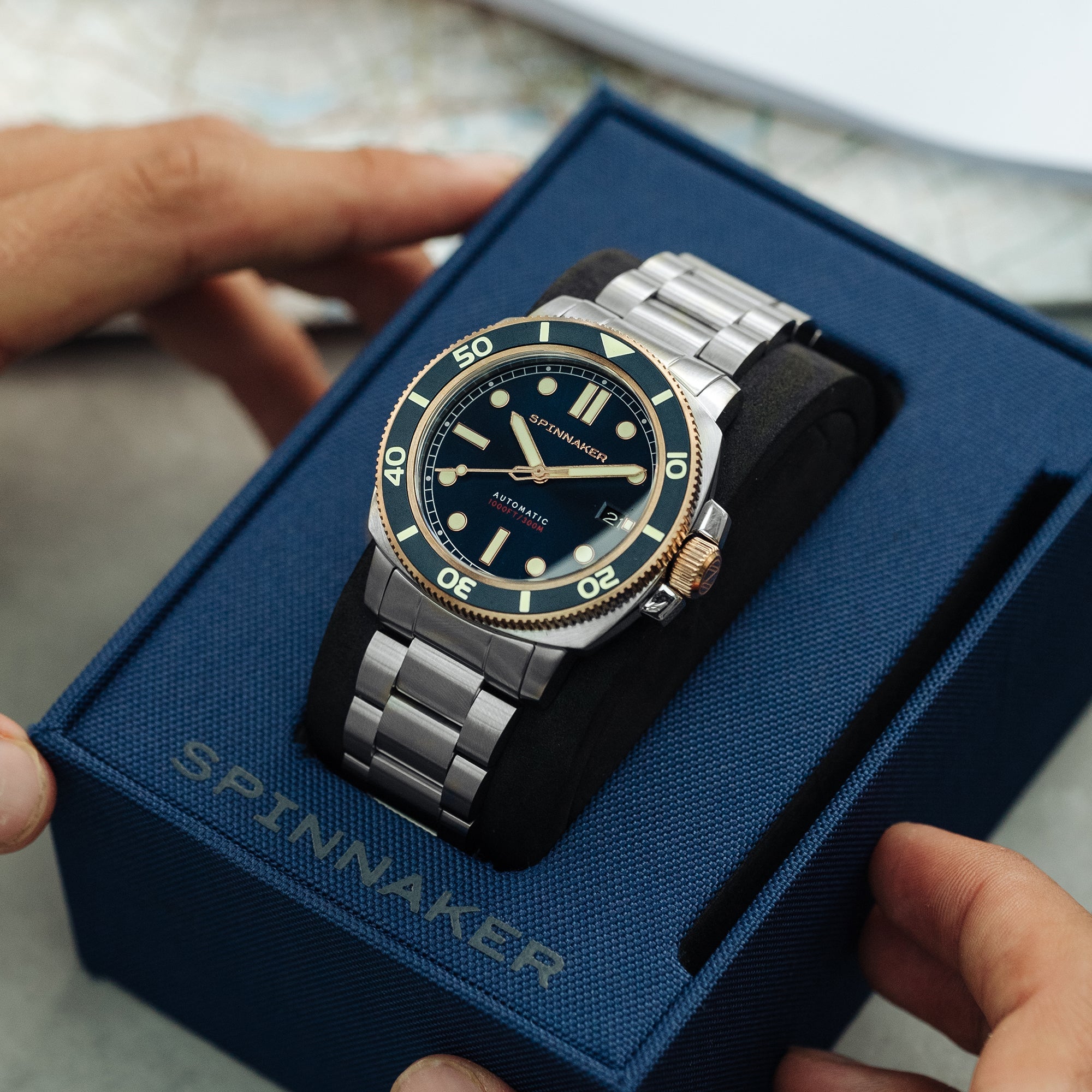 SPINNAKER Spinnaker Hull Diver Men's Japanese Automatic Patriot Blue Watch SP-5088-55