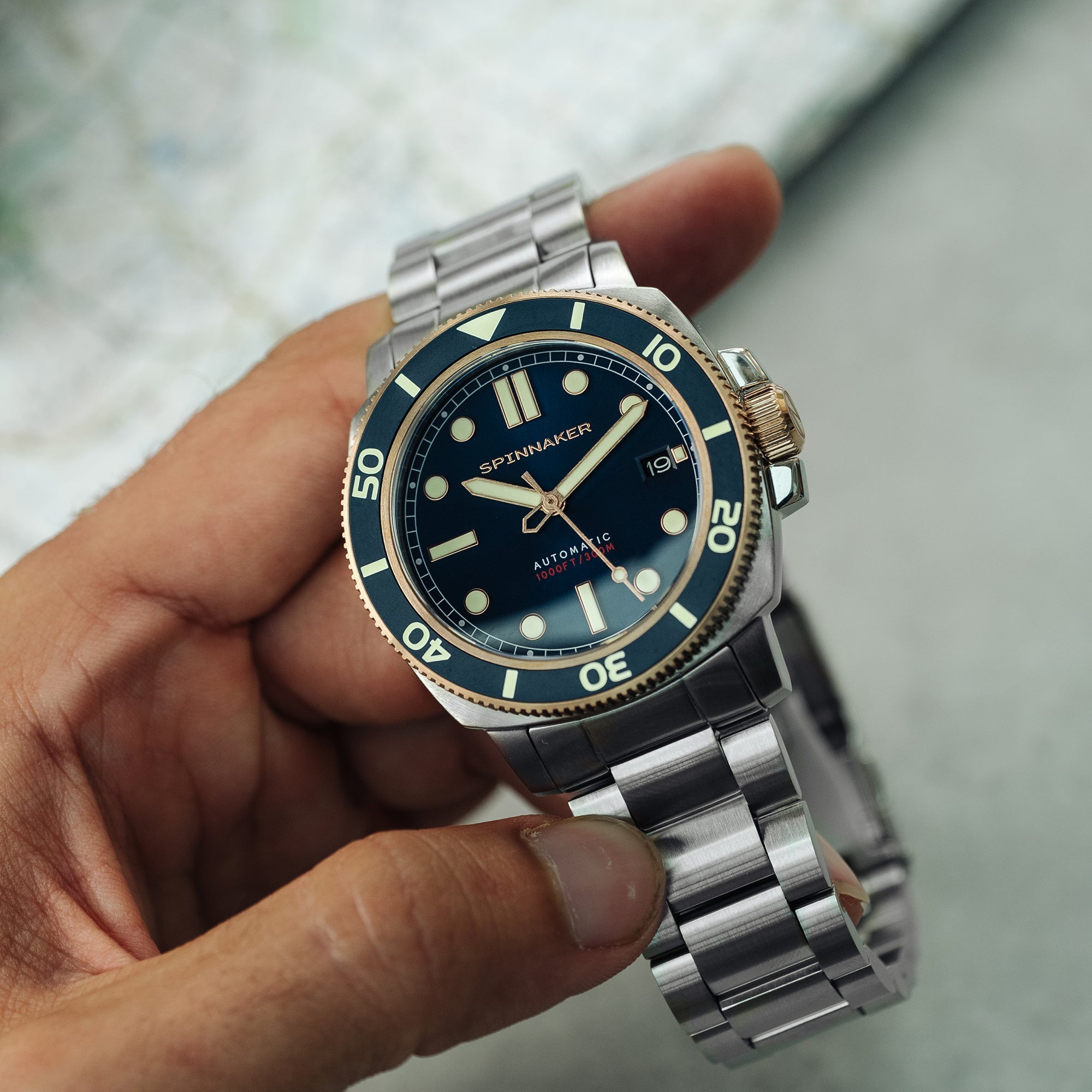 SPINNAKER Spinnaker Hull Diver Men's Japanese Automatic Patriot Blue Watch SP-5088-55