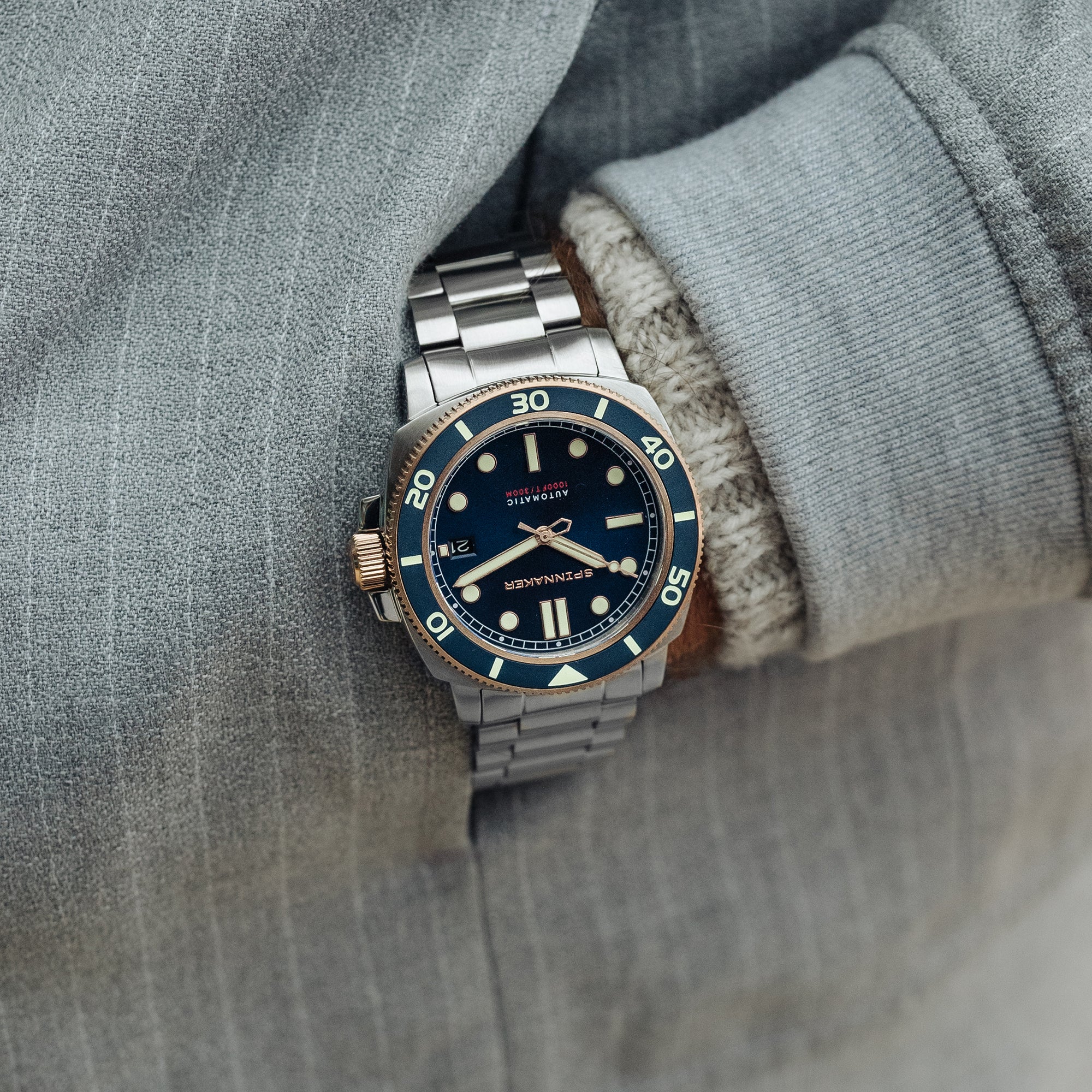 SPINNAKER Spinnaker Hull Diver Men's Japanese Automatic Patriot Blue Watch SP-5088-55