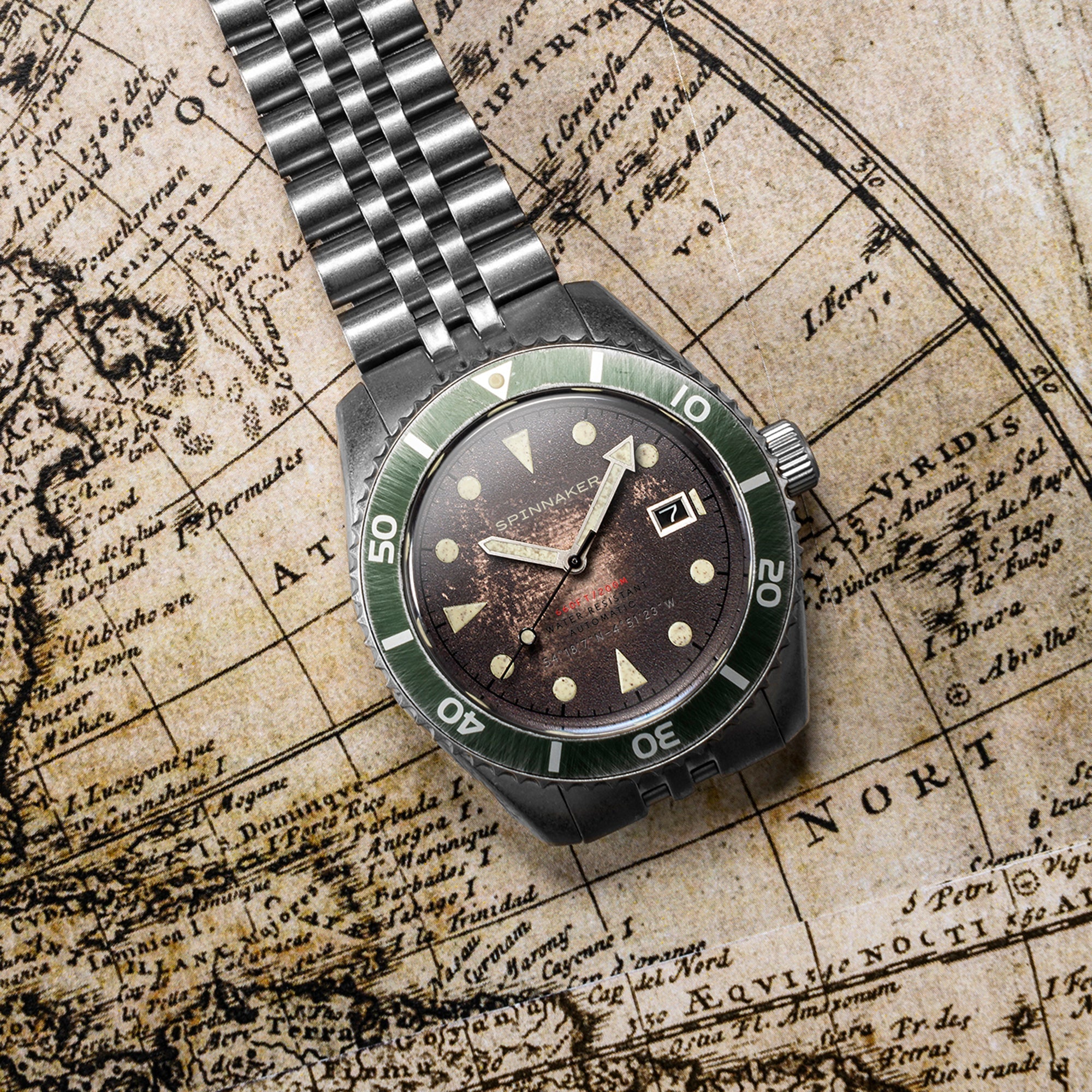 SPINNAKER Spinnaker Wreck Men's Japanese Automatic Rust Brown Watch SP-5089-22