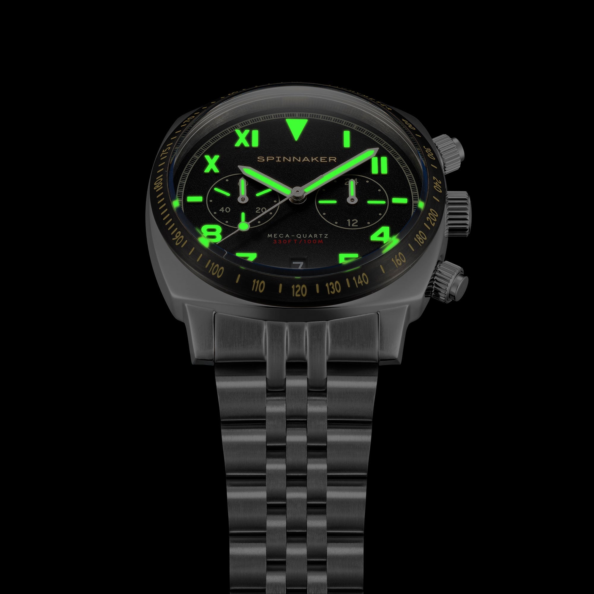 SPINNAKER Spinnaker Hull Men's Japanese Quartz Vintage Black Watch SP-5092-11