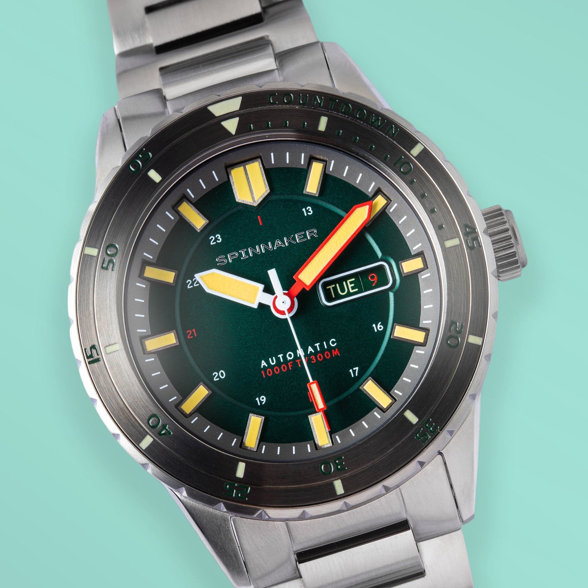 SPINNAKER Spinnaker Hass Men's Japanese Automatic Kelp Green Watch SP-5099-55