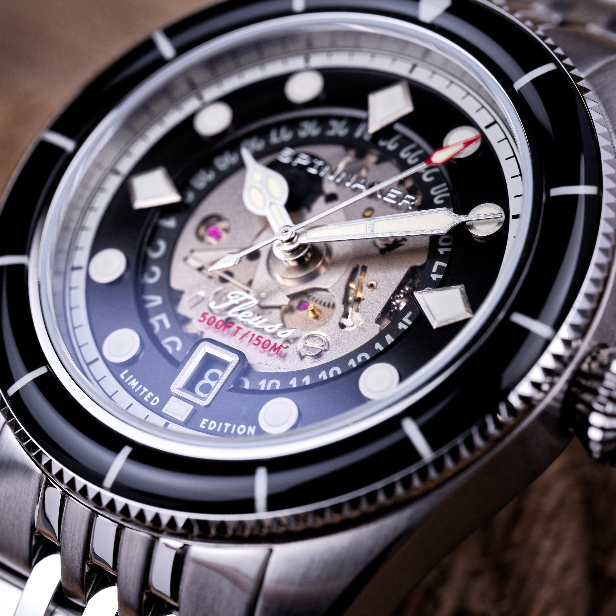SPINNAKER Spinnaker Fleuss Storm Black Men's Automatic Marlborough Limited Edition SP-5116-11