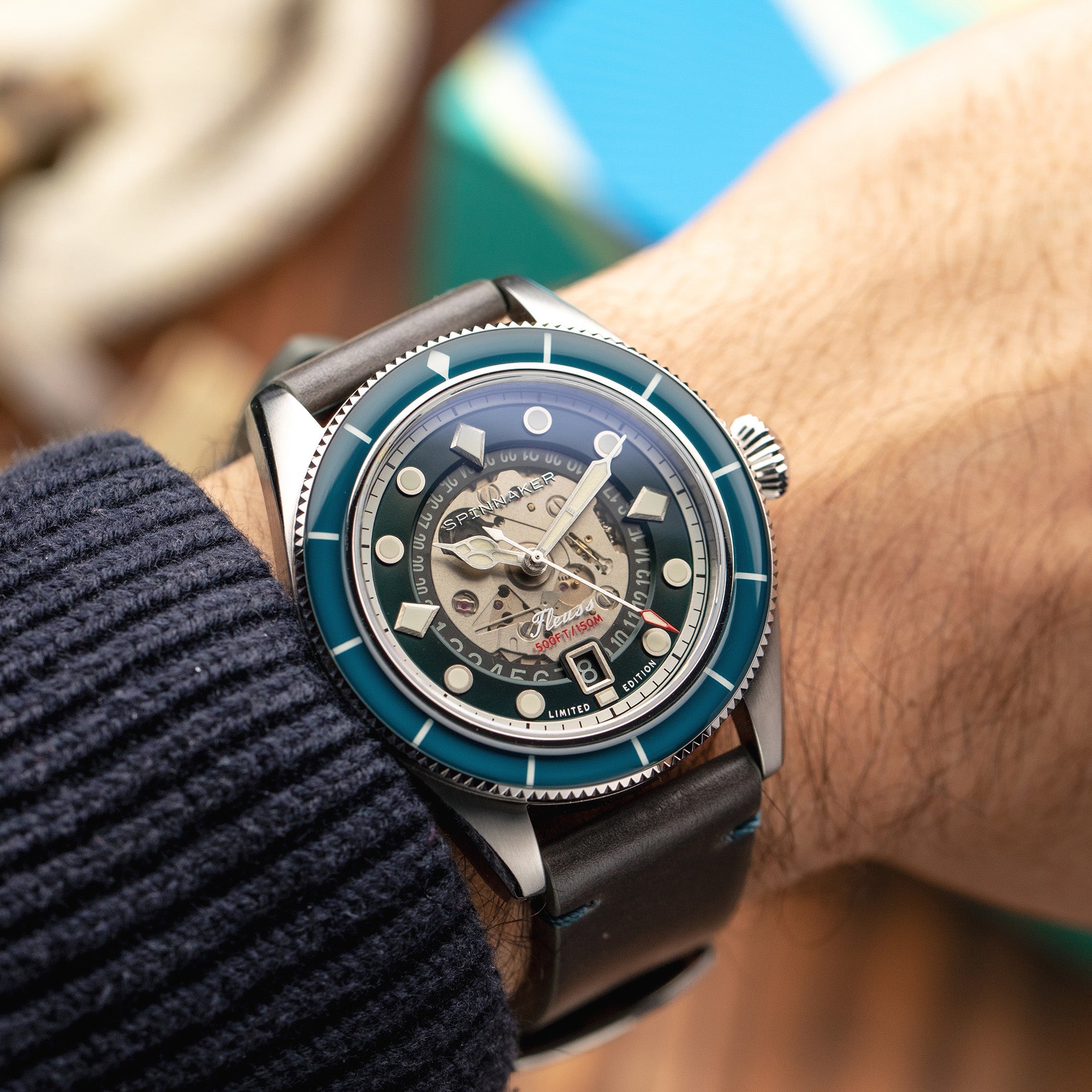 SPINNAKER Spinnaker Fleuss Teal Men's Automatic Marlborough Limited Edition Watch SP-5116-22