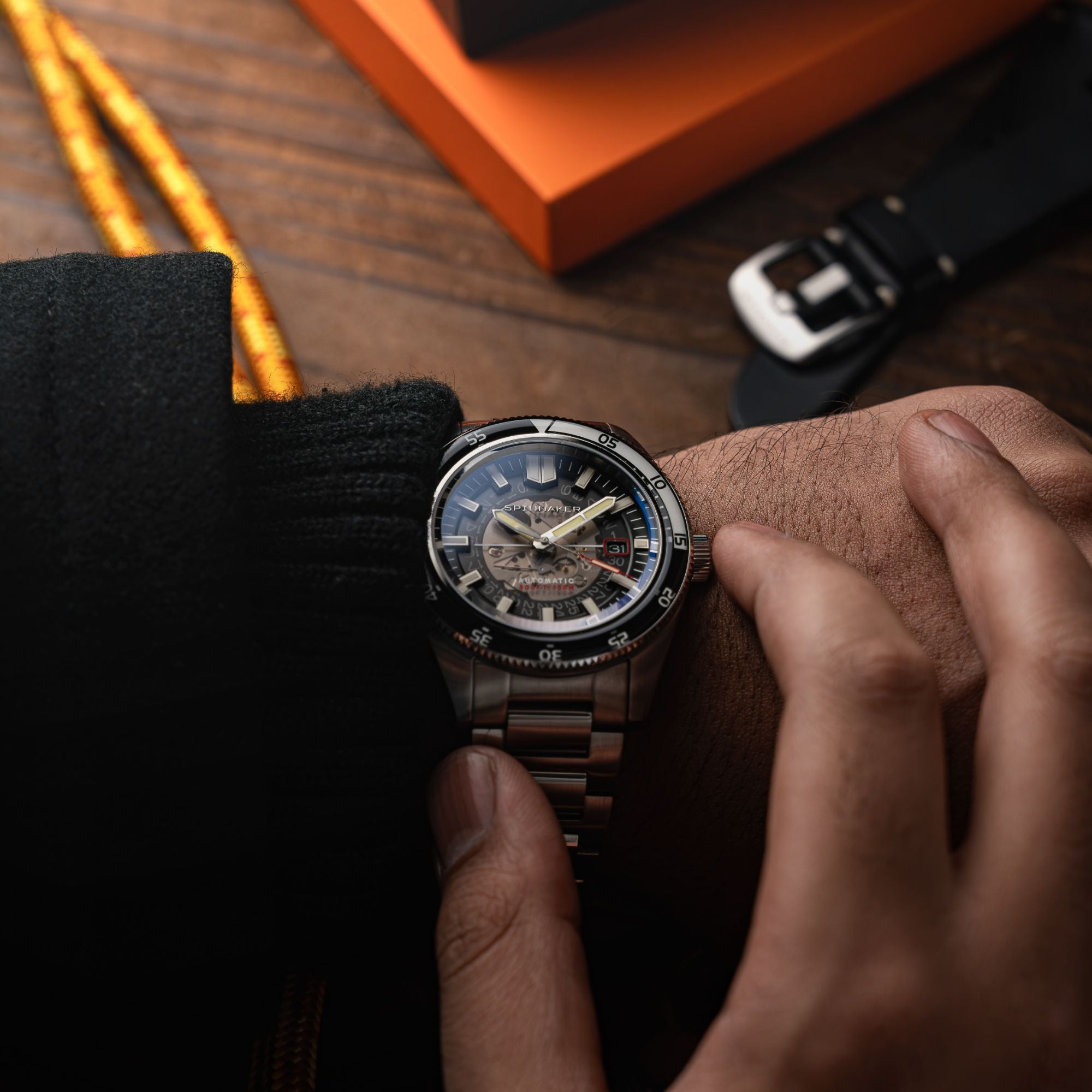 SPINNAKER Spinnaker Fleuss Automatic Severn Edition Wet Suit Black Men's Watch SP-5118-11