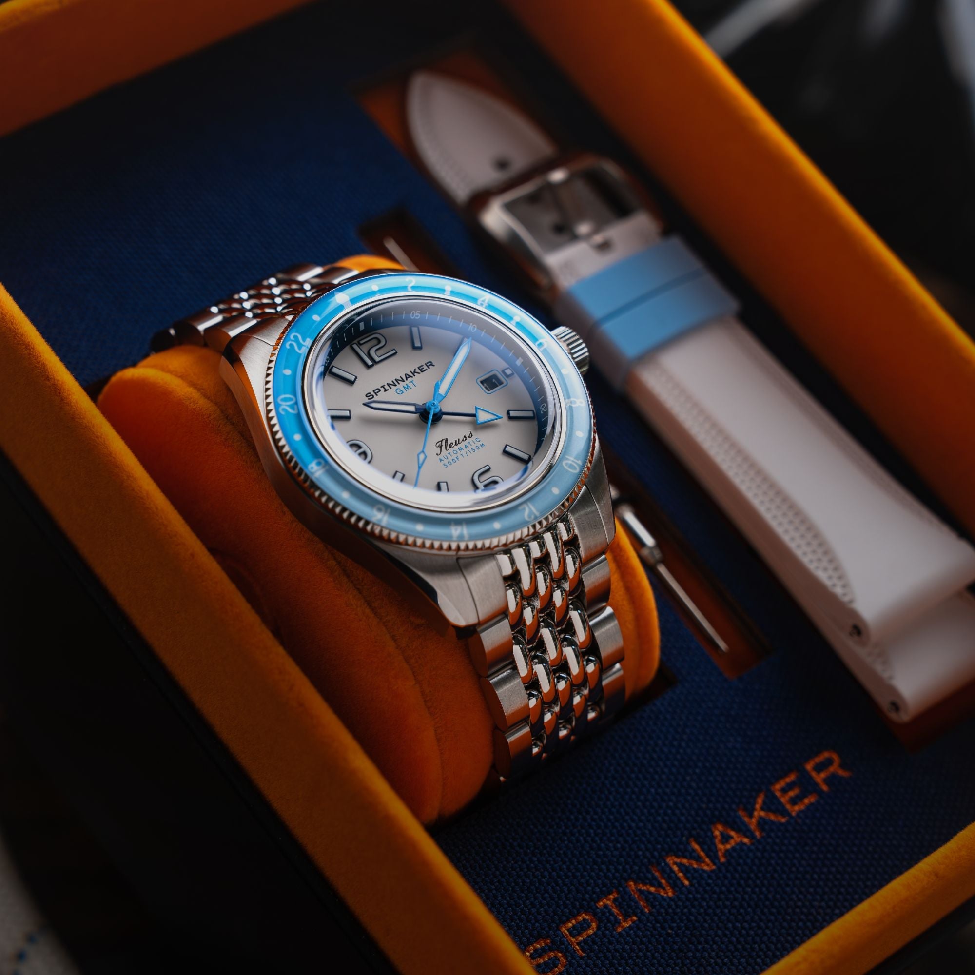 SPINNAKER Spinnaker Fleuss Gmt Automatic Moon White Men's Watch SP-5120-22