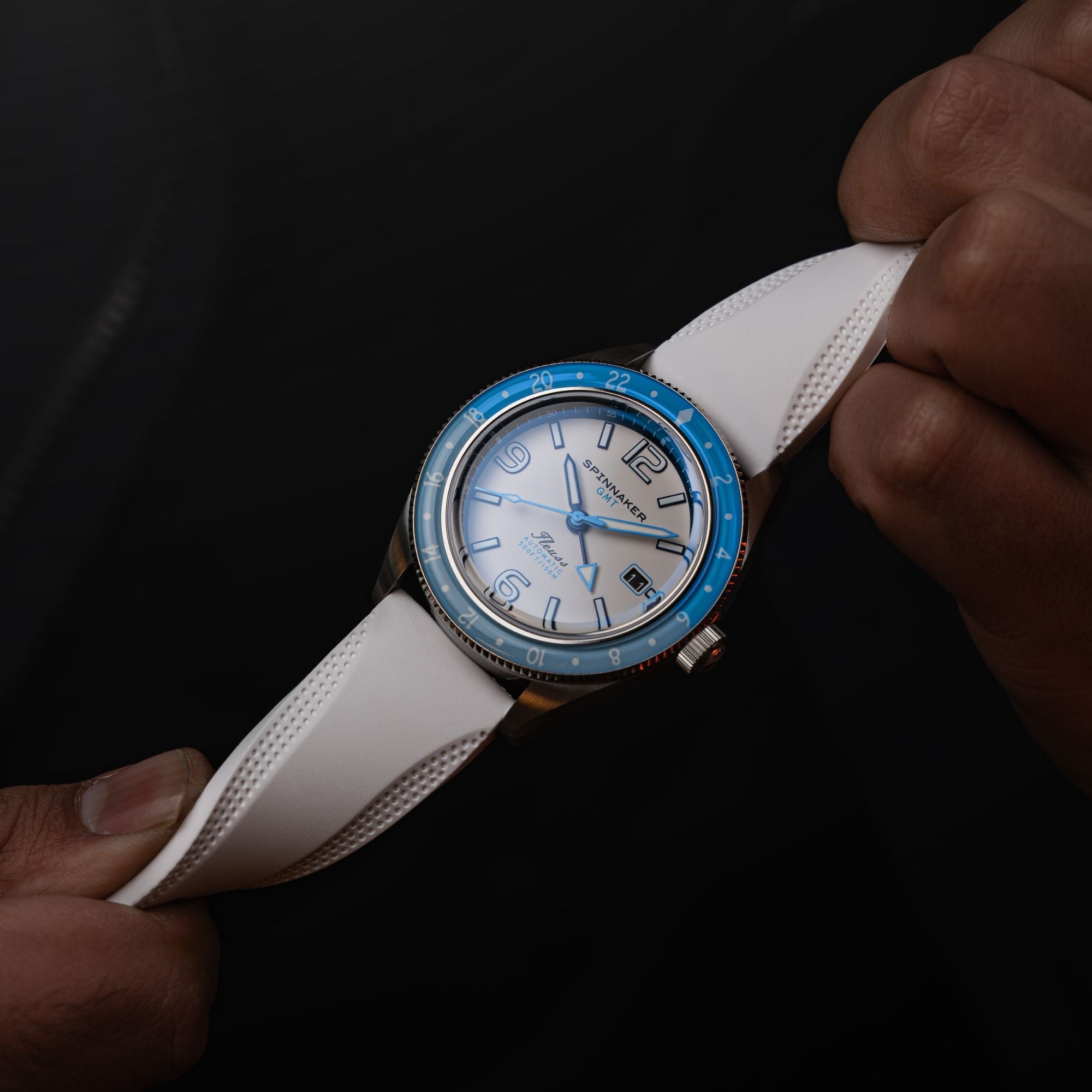 SPINNAKER Spinnaker Fleuss Gmt Automatic Moon White Men's Watch SP-5120-22