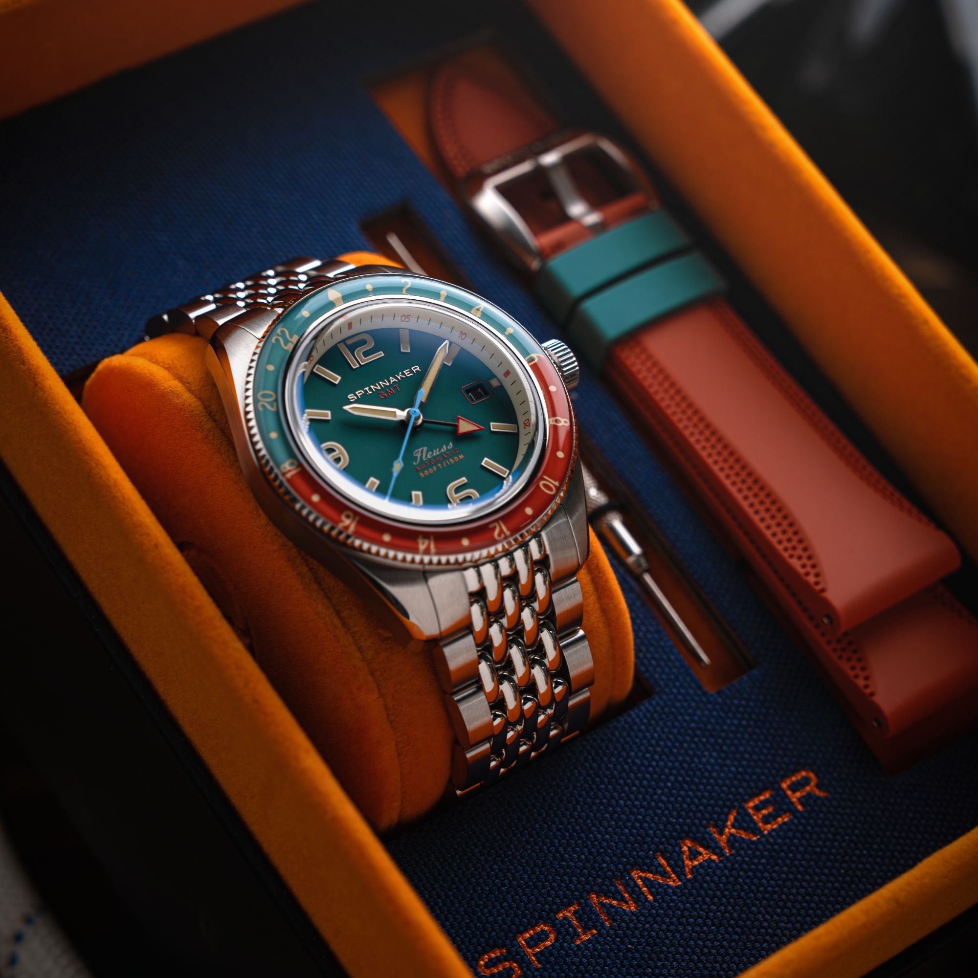 SPINNAKER Spinnaker Fleuss Gmt Automatic Tropical Green Men's Watch SP-5120-33