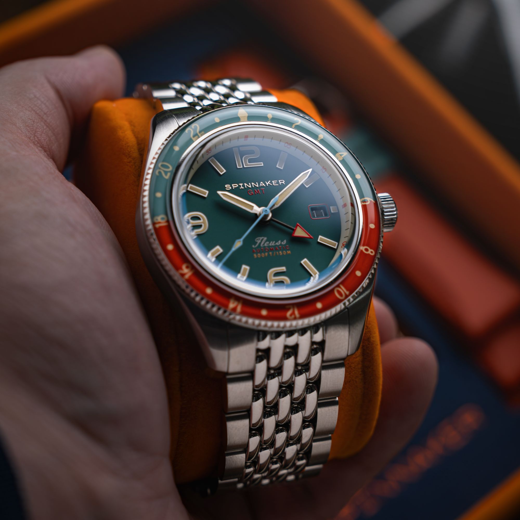 SPINNAKER Spinnaker Fleuss Gmt Automatic Tropical Green Men's Watch SP-5120-33