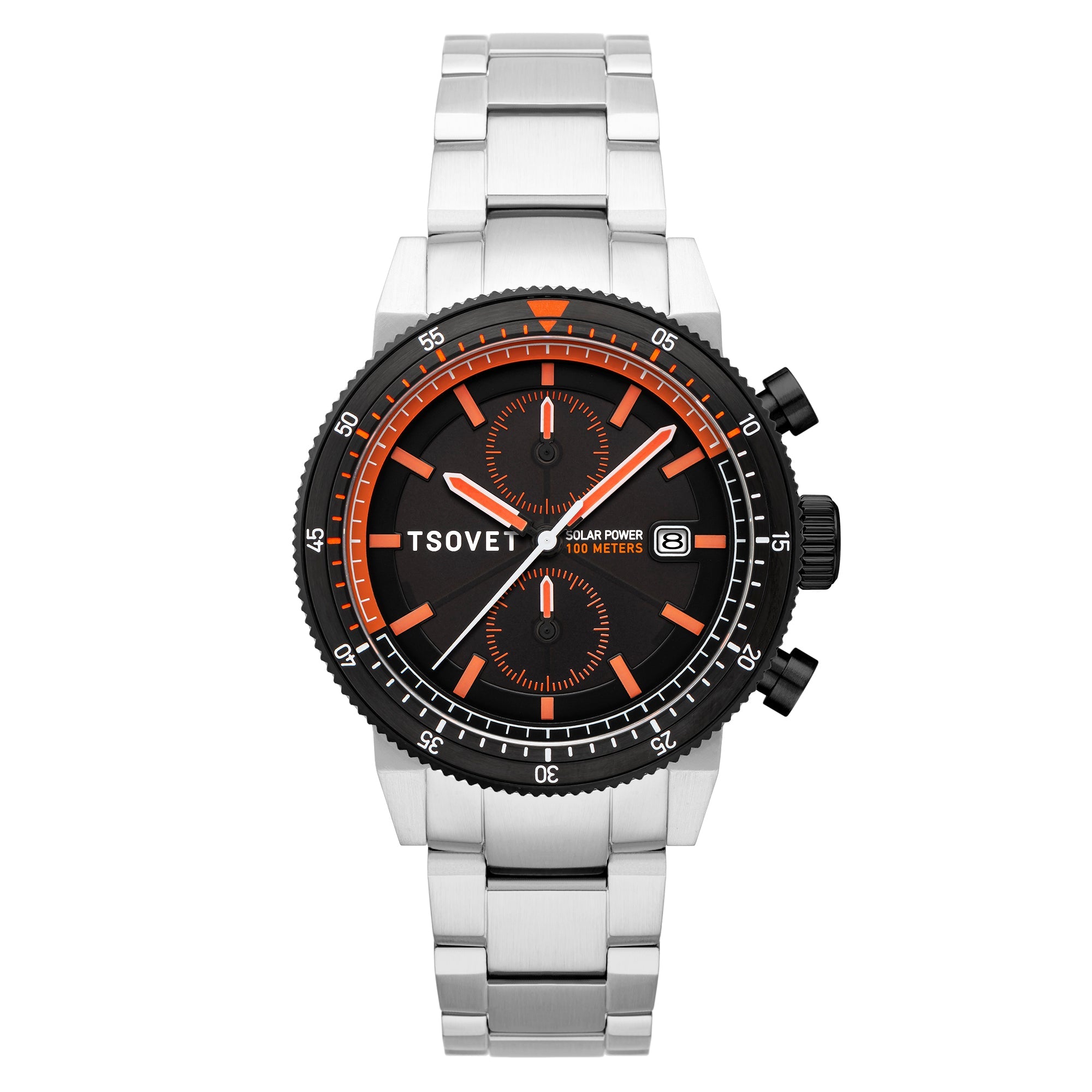 TSOVET Tsovet SLR FW42 Men's Japanese Solar Power Mix Eclipse Watch TS-4005-55