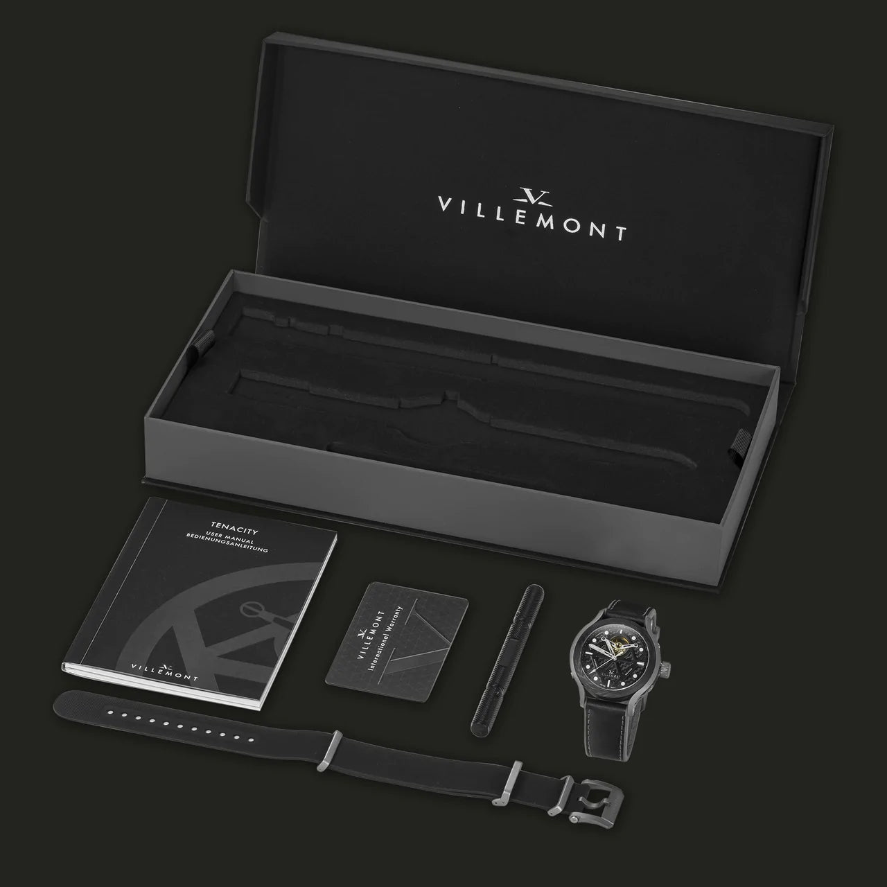 VILLEMONT Villemont Men's Tenacity Automatic Limited Edition Granite Watch VM-2001-01