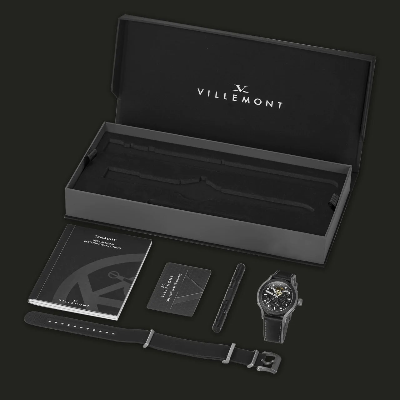 VILLEMONT Villemont Men's Tenacity Automatic Limited Edition Granite Watch VM-2001-01