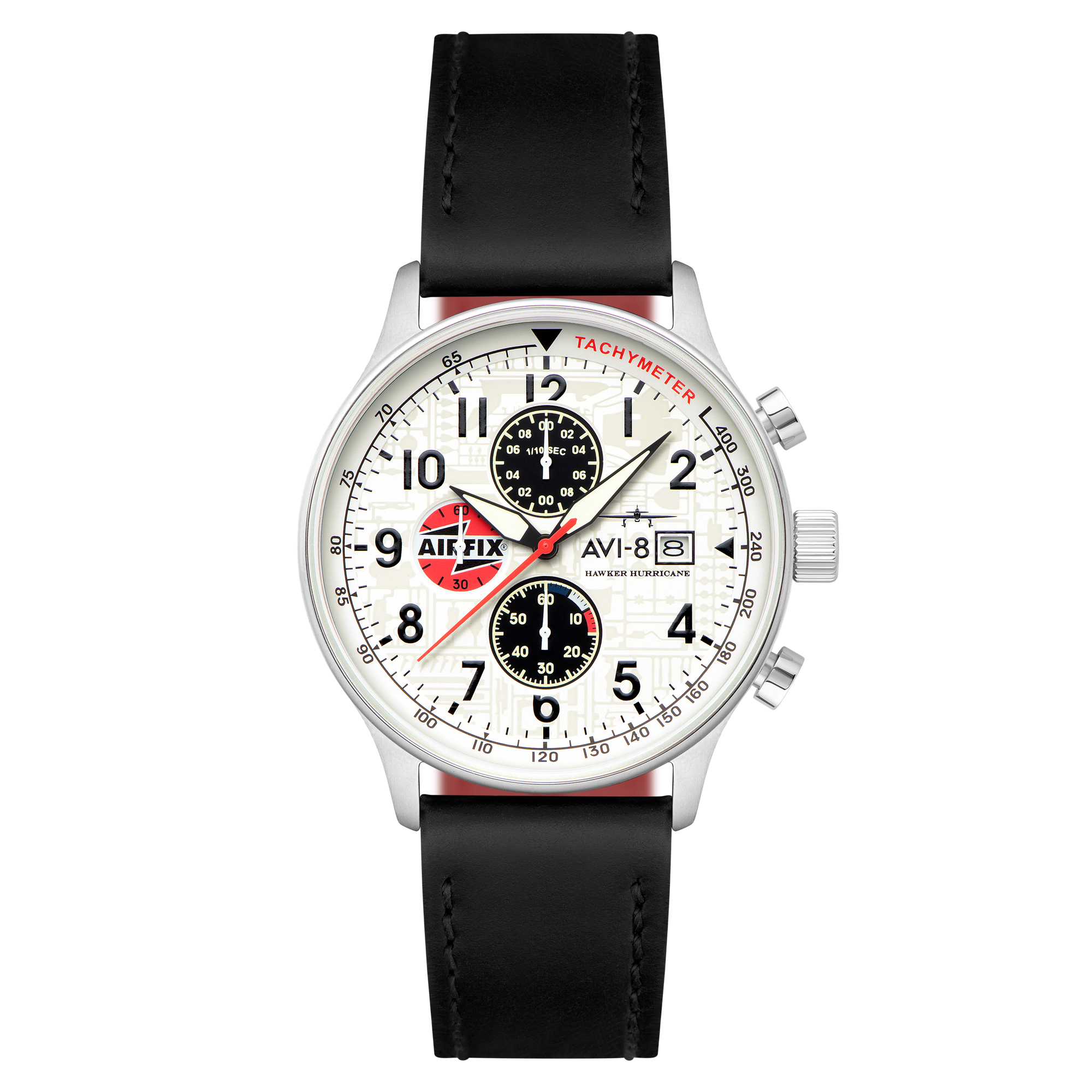 AVI-8 AVI-8 Hawker Hurricane Classic Chronograph - Airfix Edition Deco Grey Men's Watch AV-4011-1C