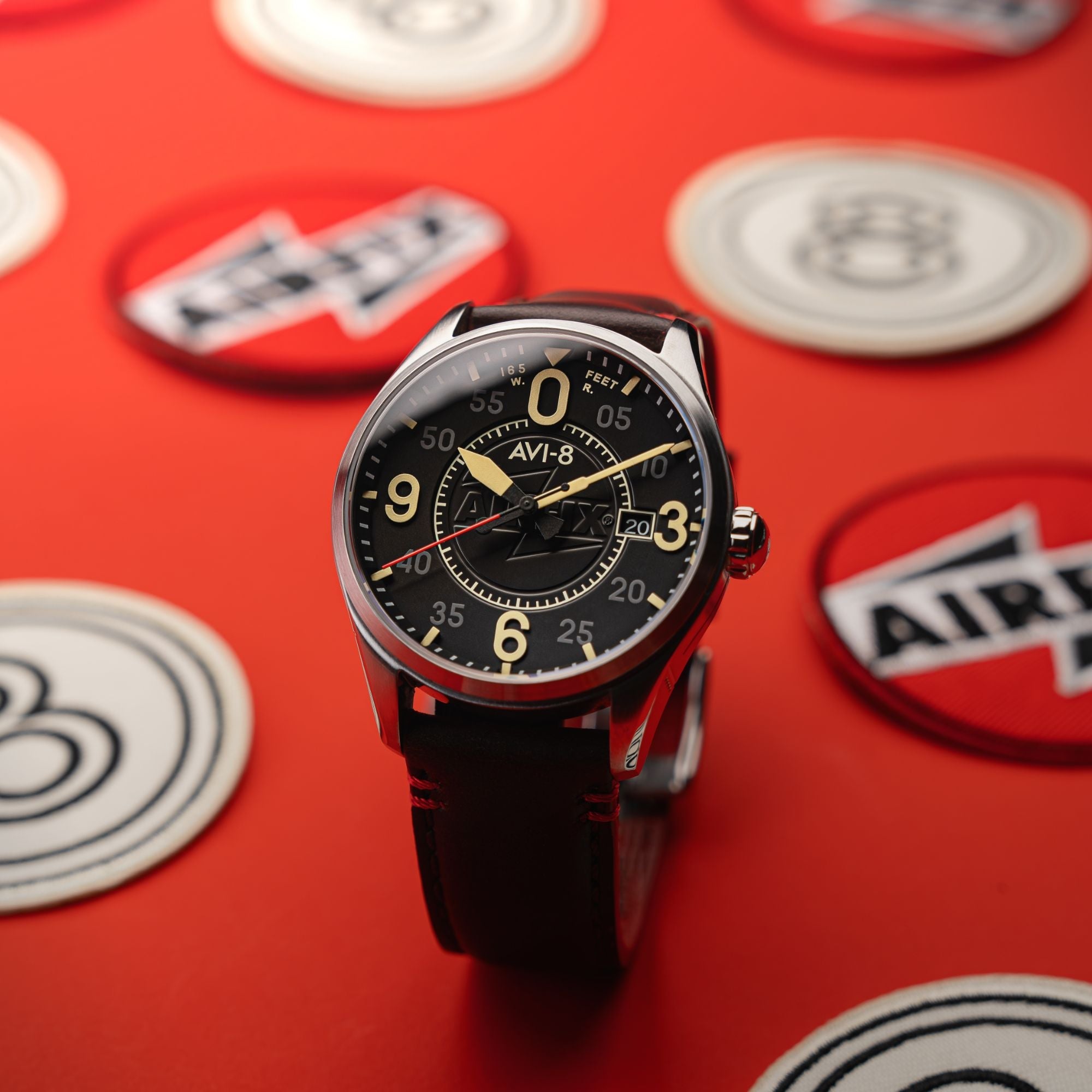AVI-8 AVI-8 Spitfire Smith Automatic - Airfix Edition Granite Black Men's Watch AV-4090-08