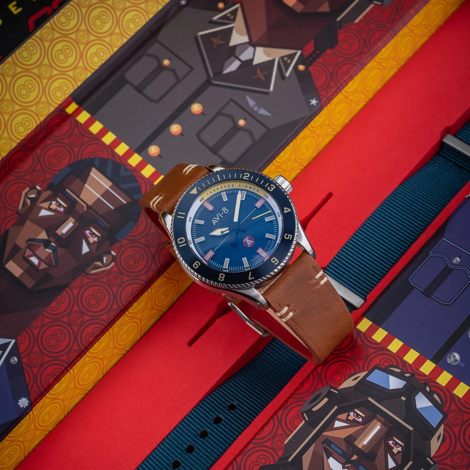 AVI-8 AVI-8 Men's Lucera Tuskegee Airmen Meca-Quartz Limited Edition Watch AV-4103-02