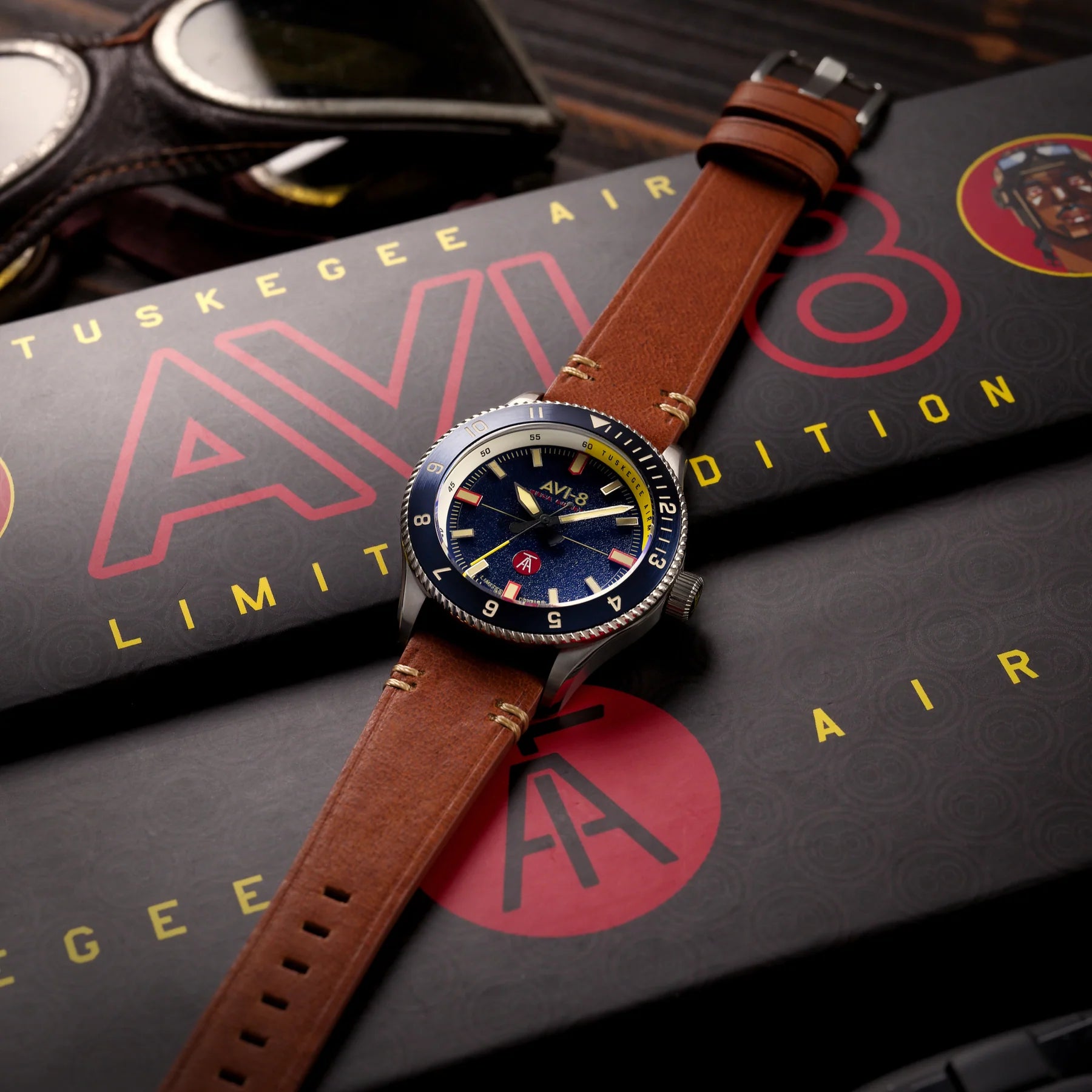 AVI-8 AVI-8 Men's Lucera Tuskegee Airmen Meca-Quartz Limited Edition Watch AV-4103-02