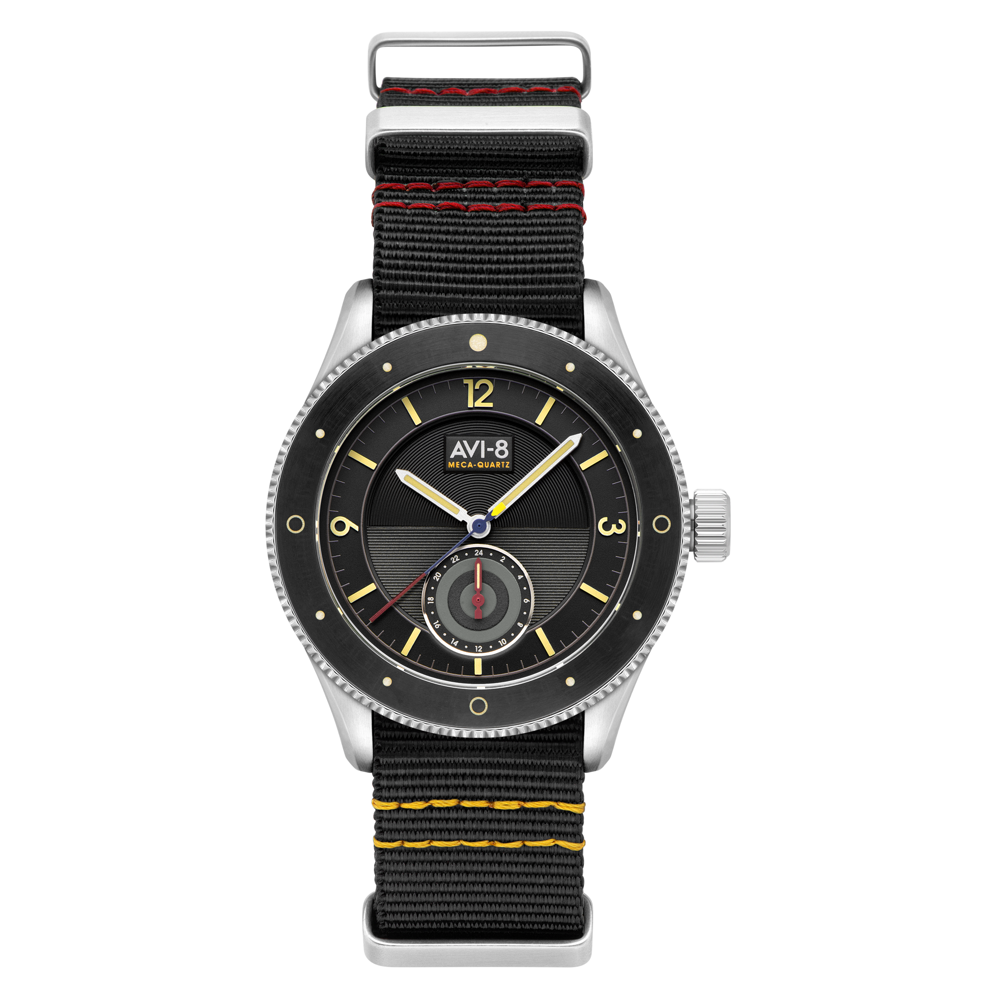 AVI-8 AVI-8 Flyboy Airmaster Sector Meca-Quartz Raven Black Men's Watch AV-4112-01