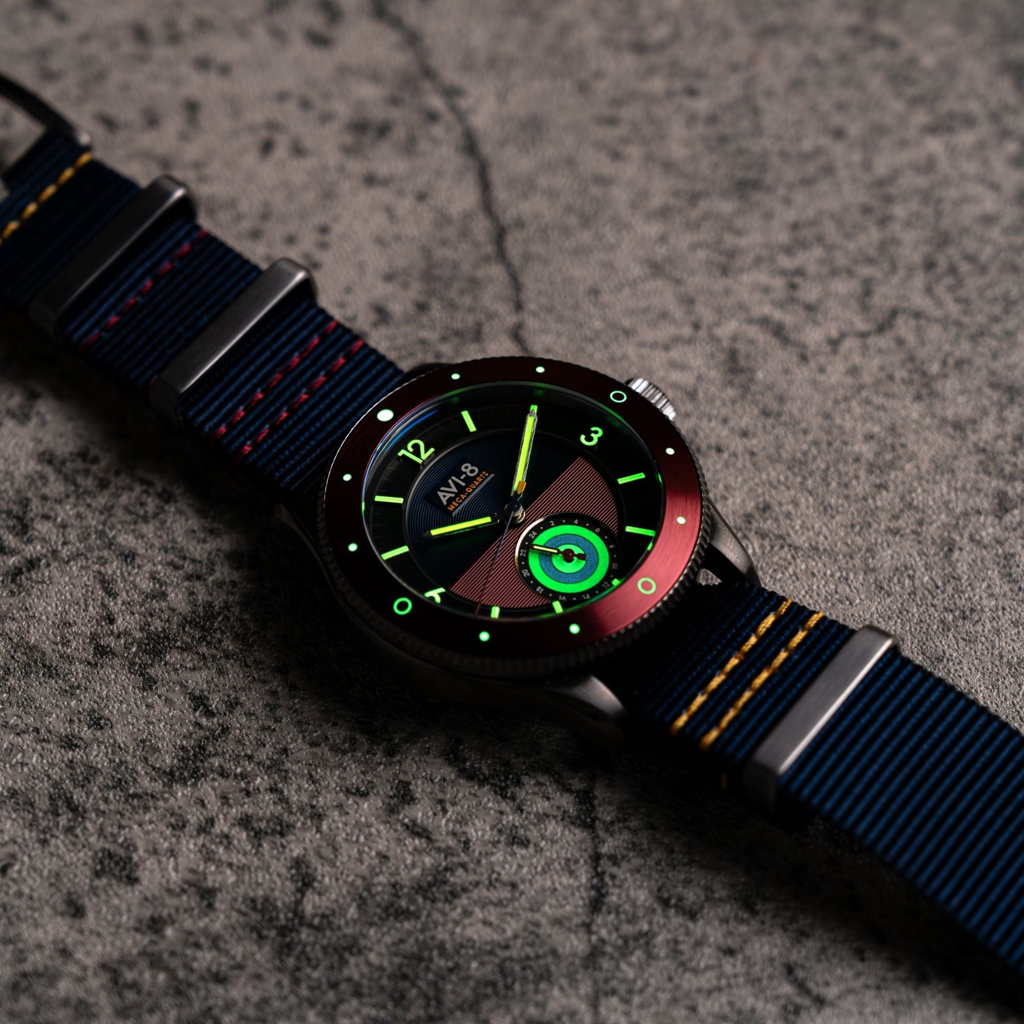 AVI-8 AVI-8 Flyboy Airmaster Sector Meca-Quartz Navy Blue Men's Watch AV-4112-04