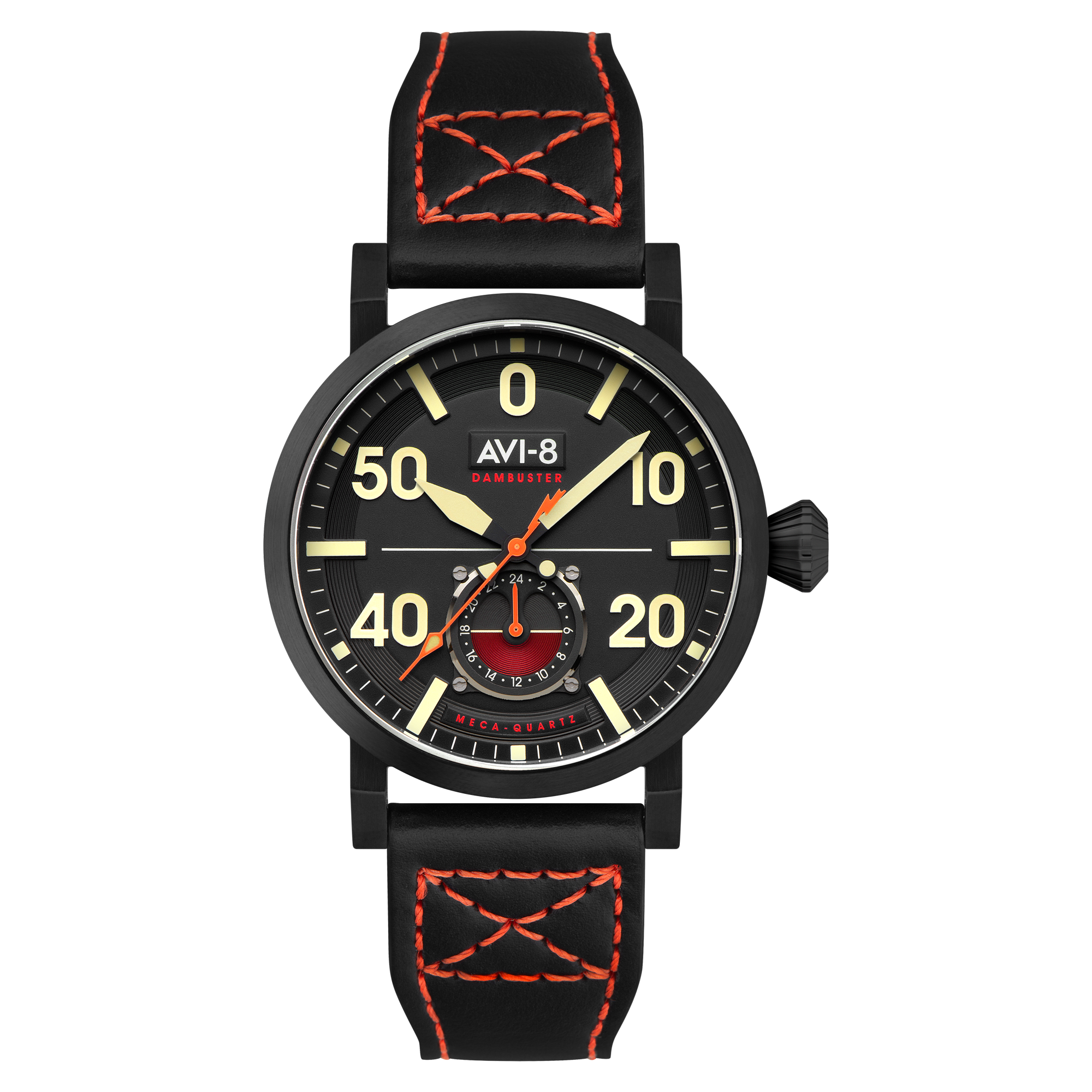 AVI-8 Dambuster Chadwick Meca-Quartz Coal Black Men's Watch AV-4113-03