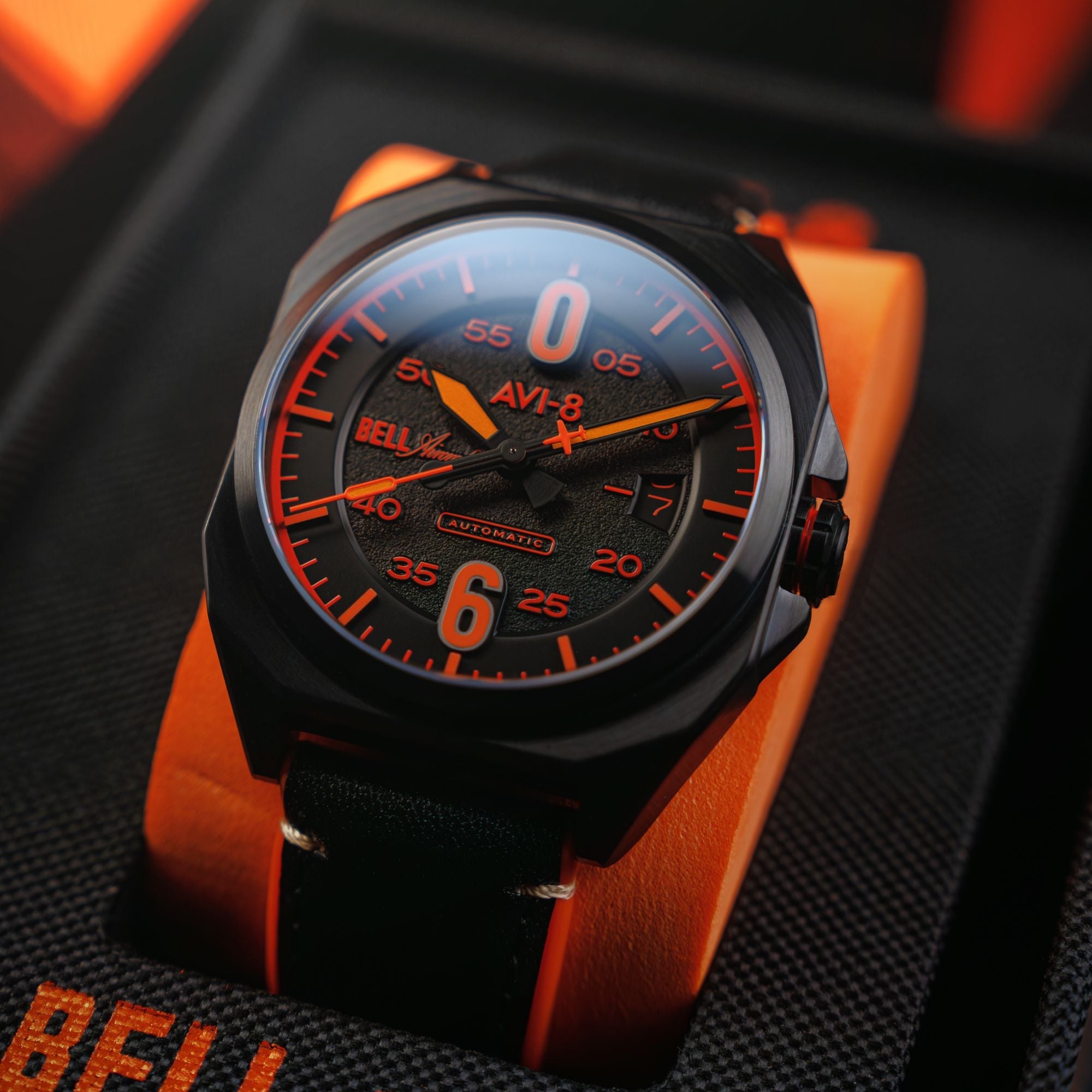 AVI-8 AVI-8 Bell X1 Machbuster Automatic Jet Black Men's Watch AV-4115-04