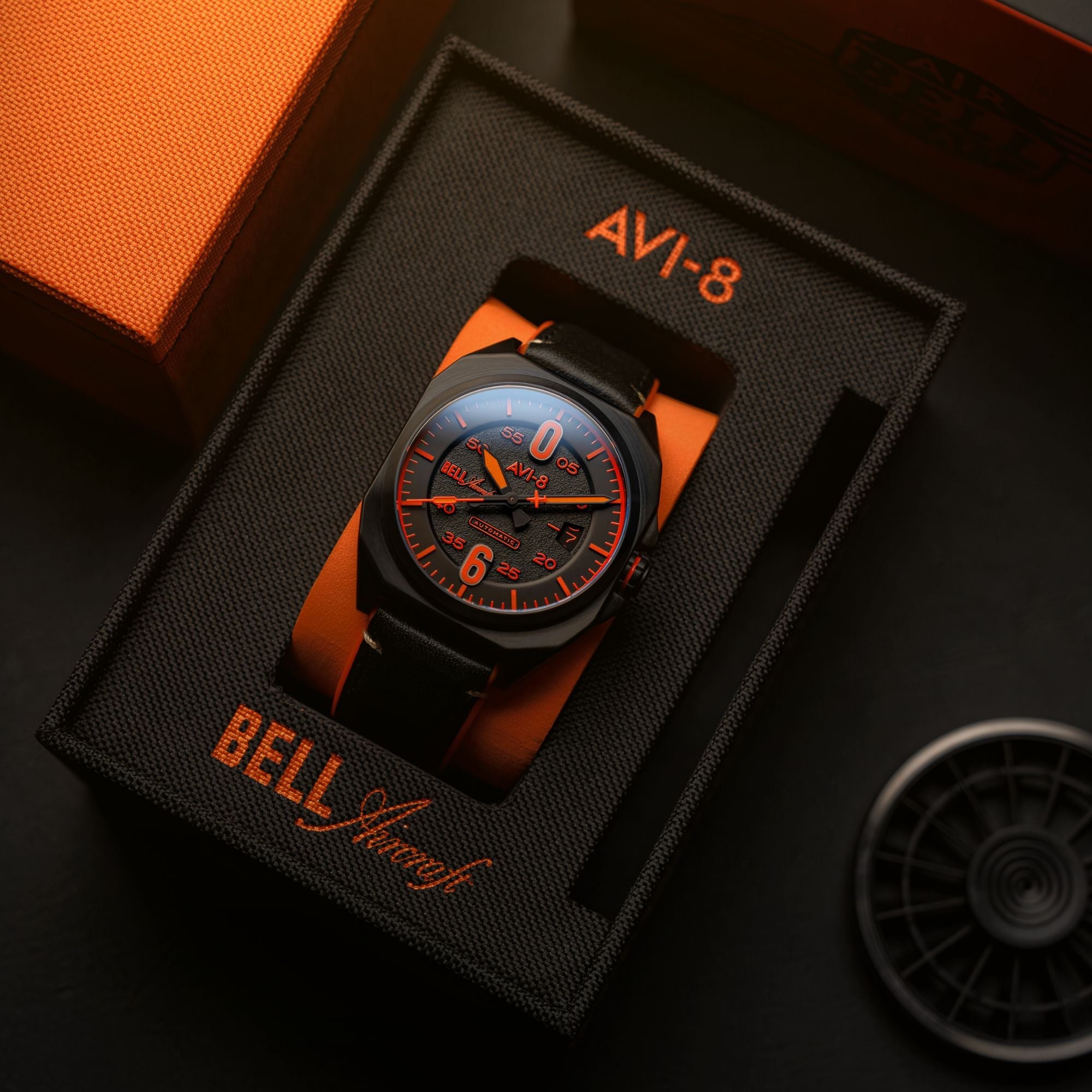 AVI-8 AVI-8 Bell X1 Machbuster Automatic Jet Black Men's Watch AV-4115-04