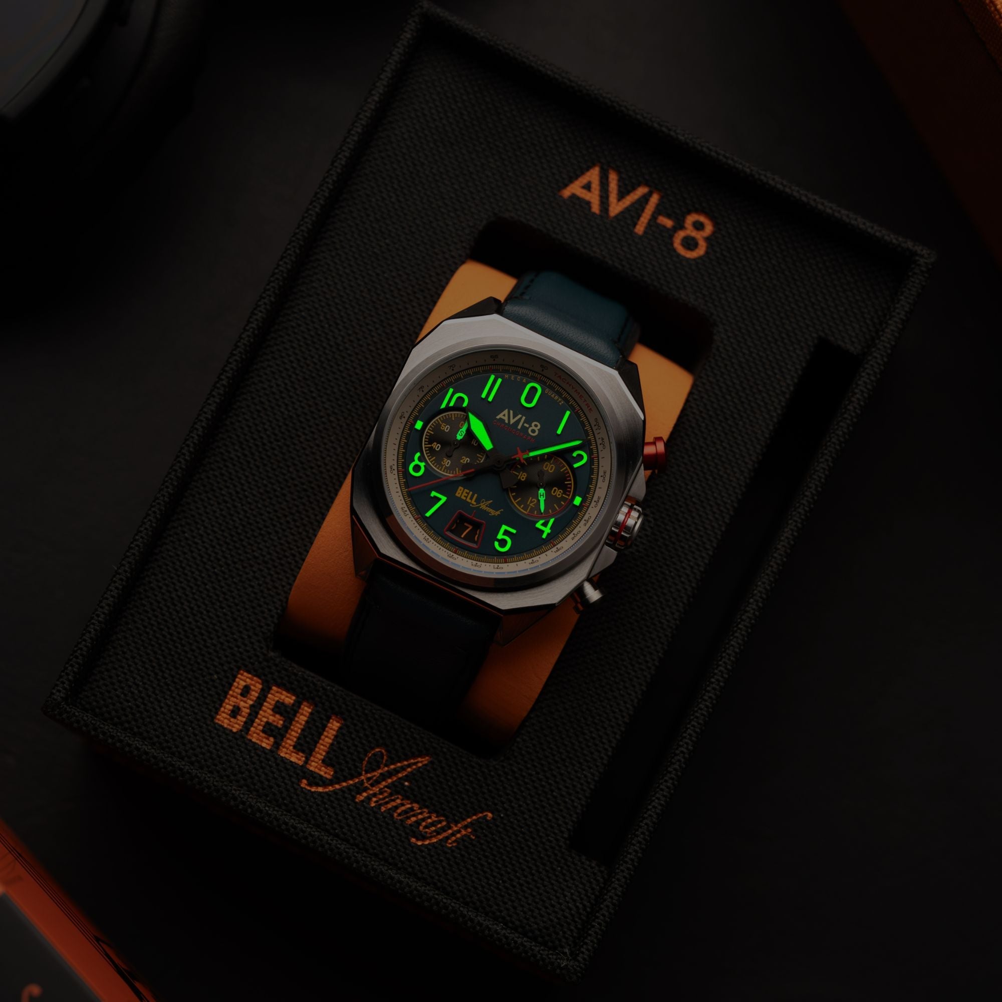 AVI-8 AVI-8 Bell X-1 Machbuster Chronograph Aviation Blue Men's Watch AV-4118-01