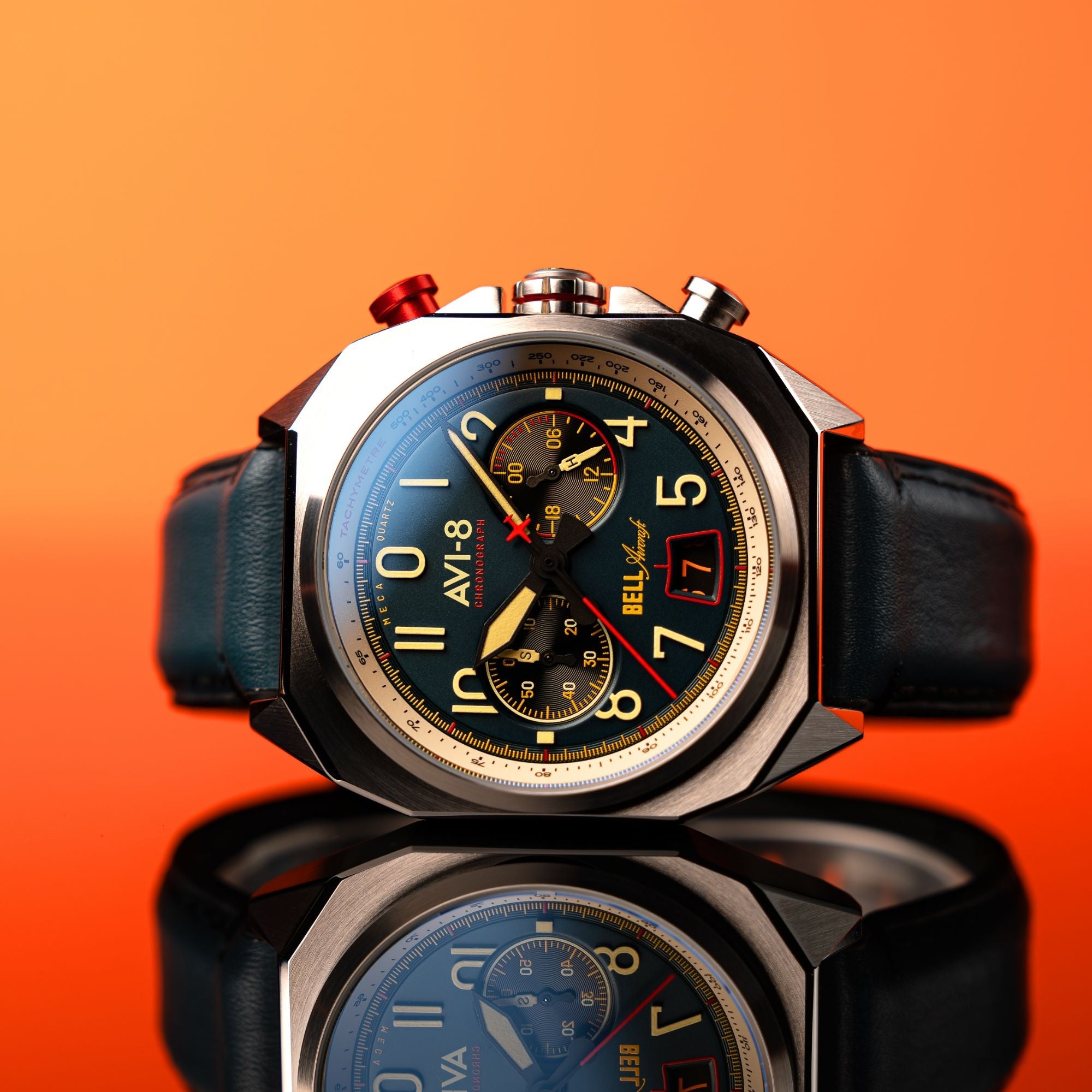 AVI-8 AVI-8 Bell X-1 Machbuster Chronograph Aviation Blue Men's Watch AV-4118-01
