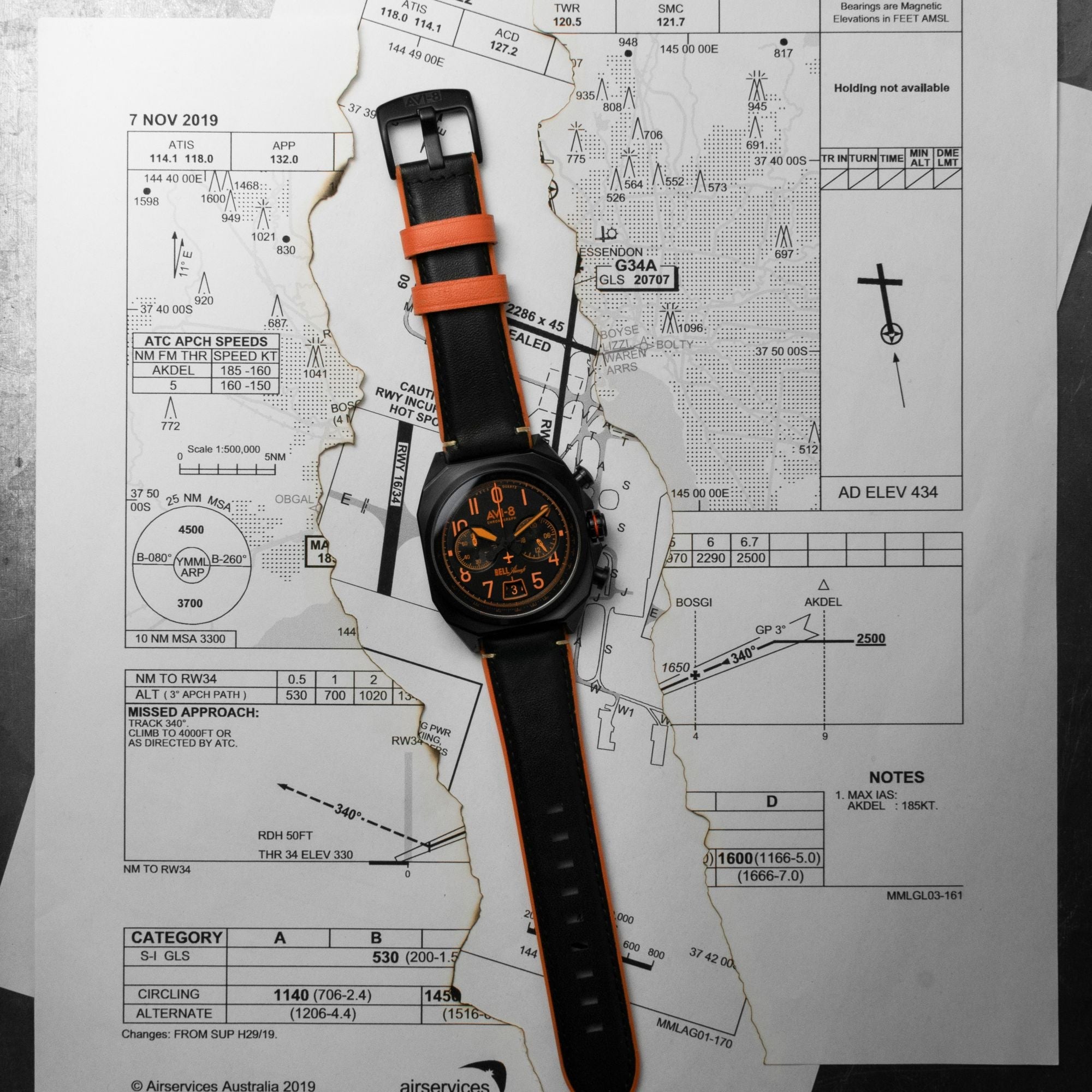 AVI-8 AVI-8 Bell X-1 Machbuster Chronograph Super Sonic Black Men's Watch AV-4118-04
