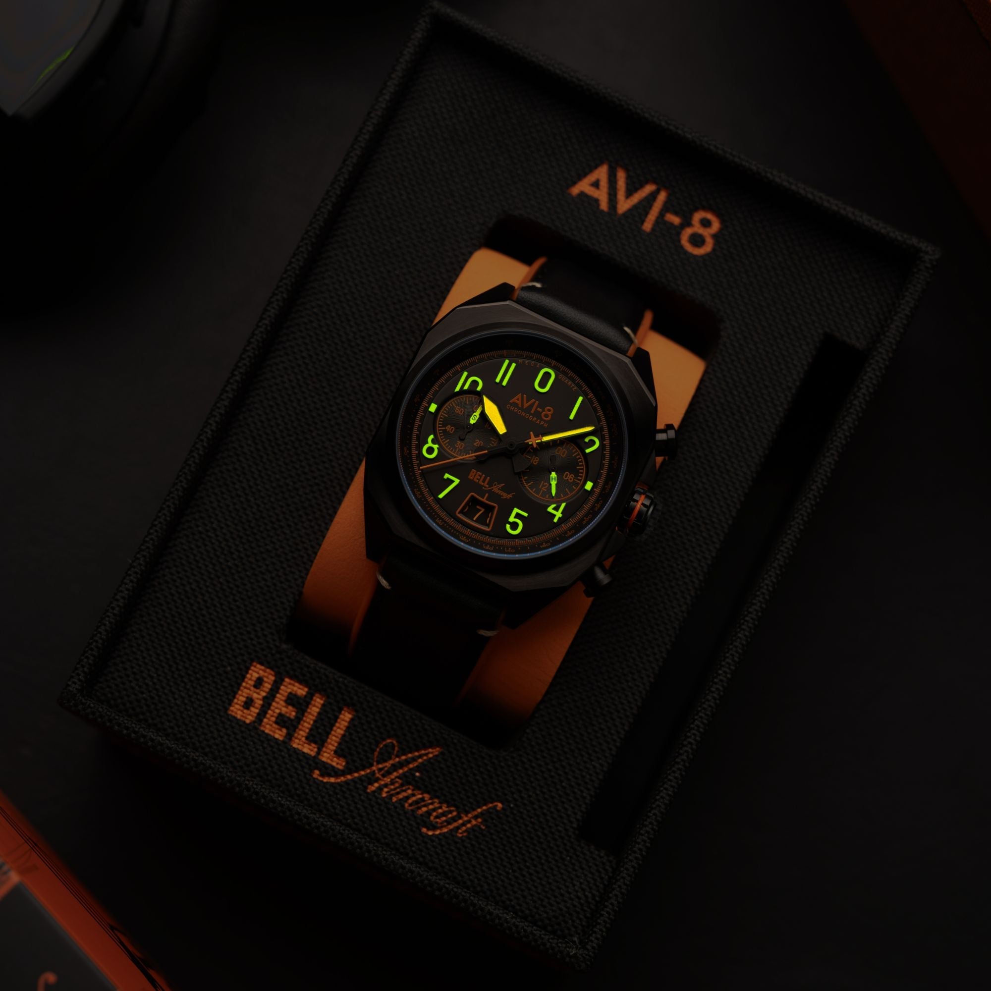 AVI-8 AVI-8 Bell X-1 Machbuster Chronograph Super Sonic Black Men's Watch AV-4118-04