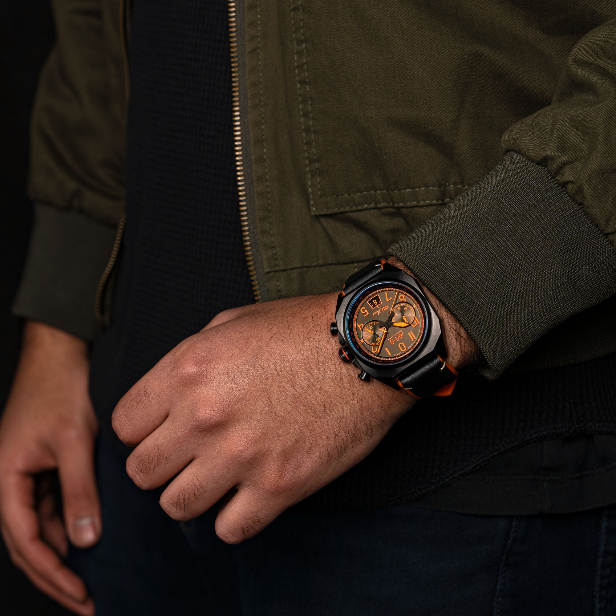 AVI-8 AVI-8 Bell X-1 Machbuster Chronograph Super Sonic Black Men's Watch AV-4118-04