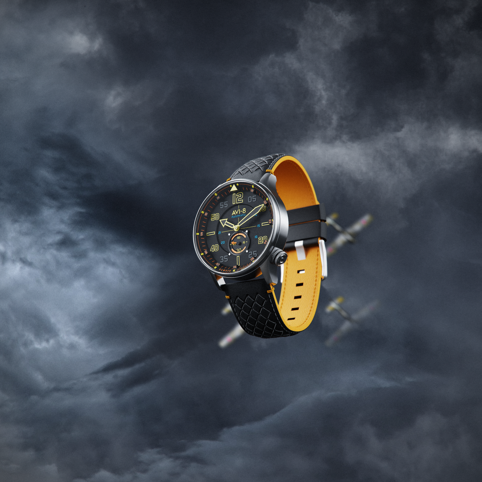 AVI-8 AVI-8 Hawker Typhoon Baldwin Automatic Cool Black Men's Watch AV-4119-01
