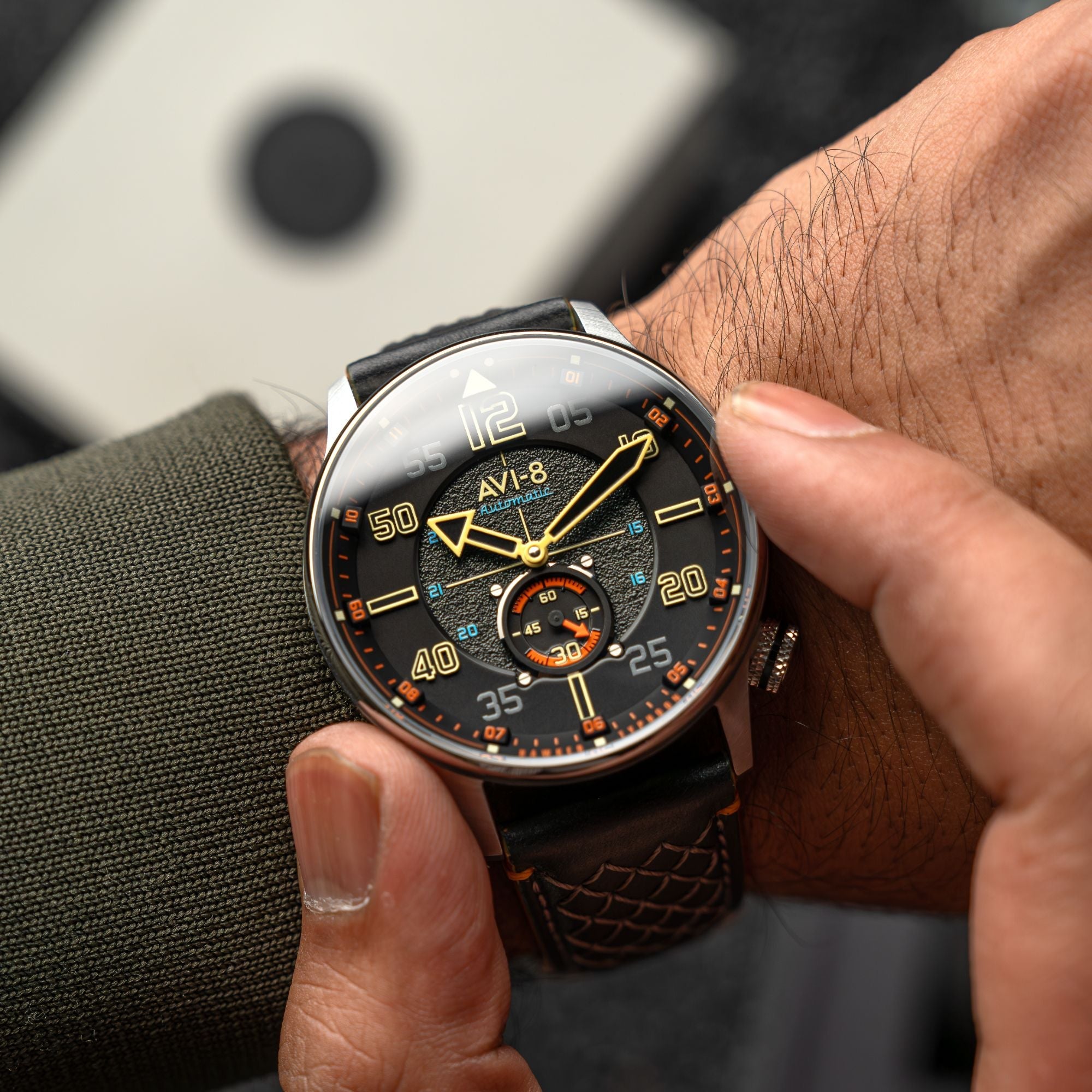 AVI-8 AVI-8 Hawker Typhoon Baldwin Automatic Cool Black Men's Watch AV-4119-01