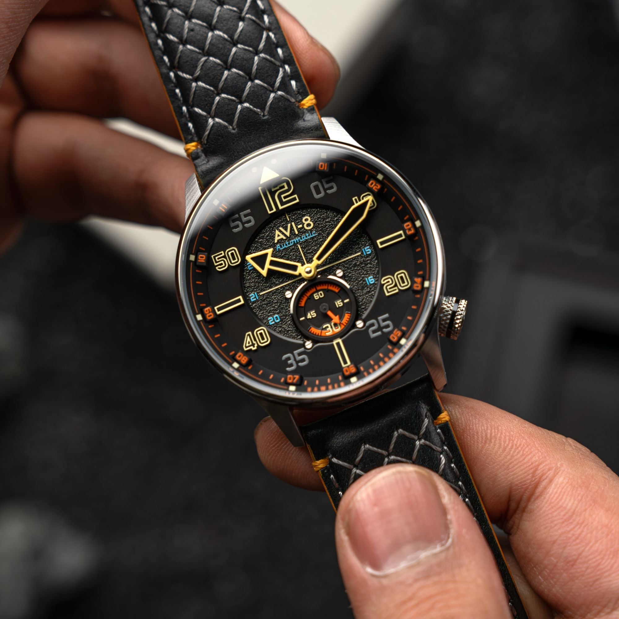 AVI-8 AVI-8 Hawker Typhoon Baldwin Automatic Cool Black Men's Watch AV-4119-01