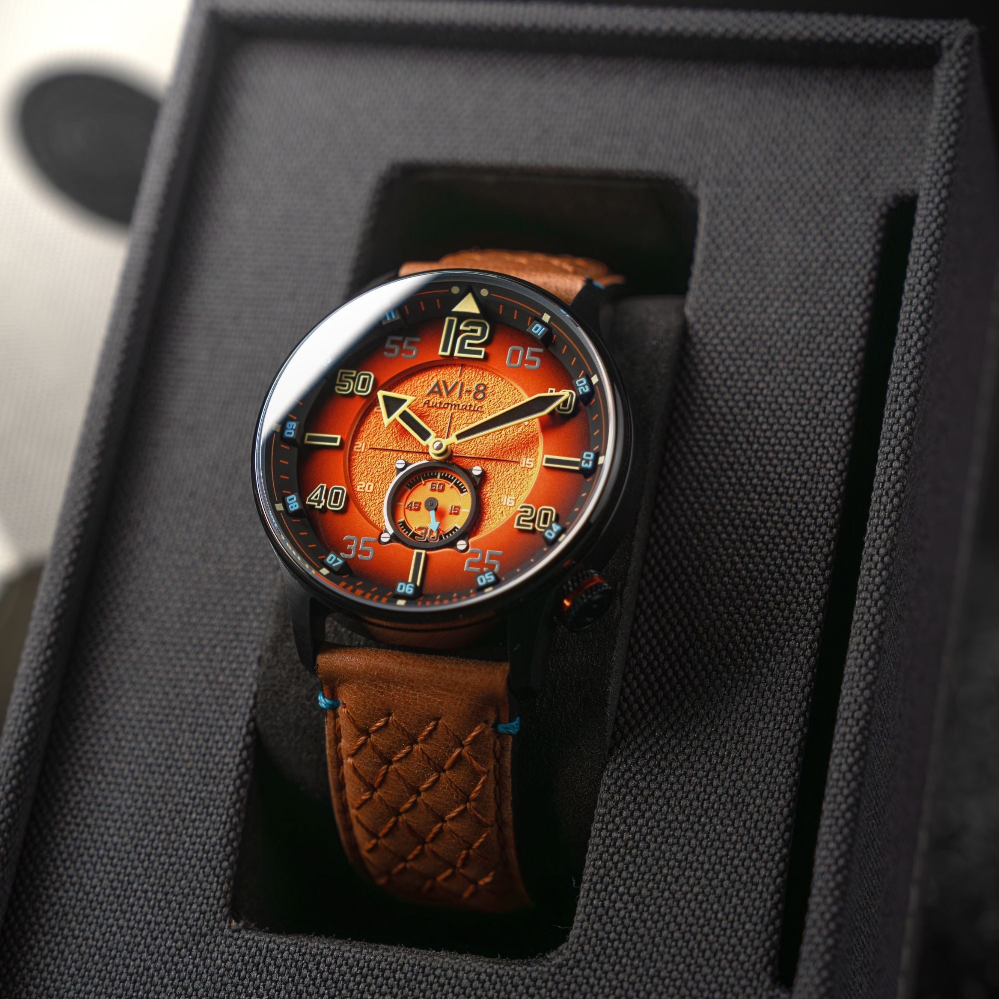 AVI-8 AVI-8 Hawker Typhoon Baldwin Automatic Burnt Orange Men's Watch AV-4119-02