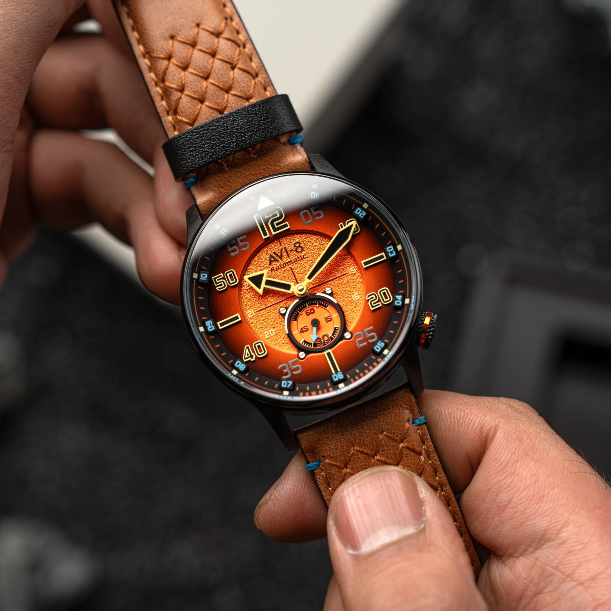 AVI-8 AVI-8 Hawker Typhoon Baldwin Automatic Burnt Orange Men's Watch AV-4119-02