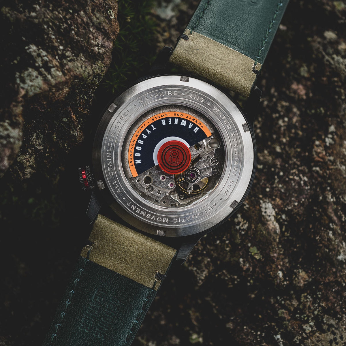 AVI-8 AVI-8 Hawker Typhoon Baldwin Automatic Dark Khaki Men's Watch AV-4119-04