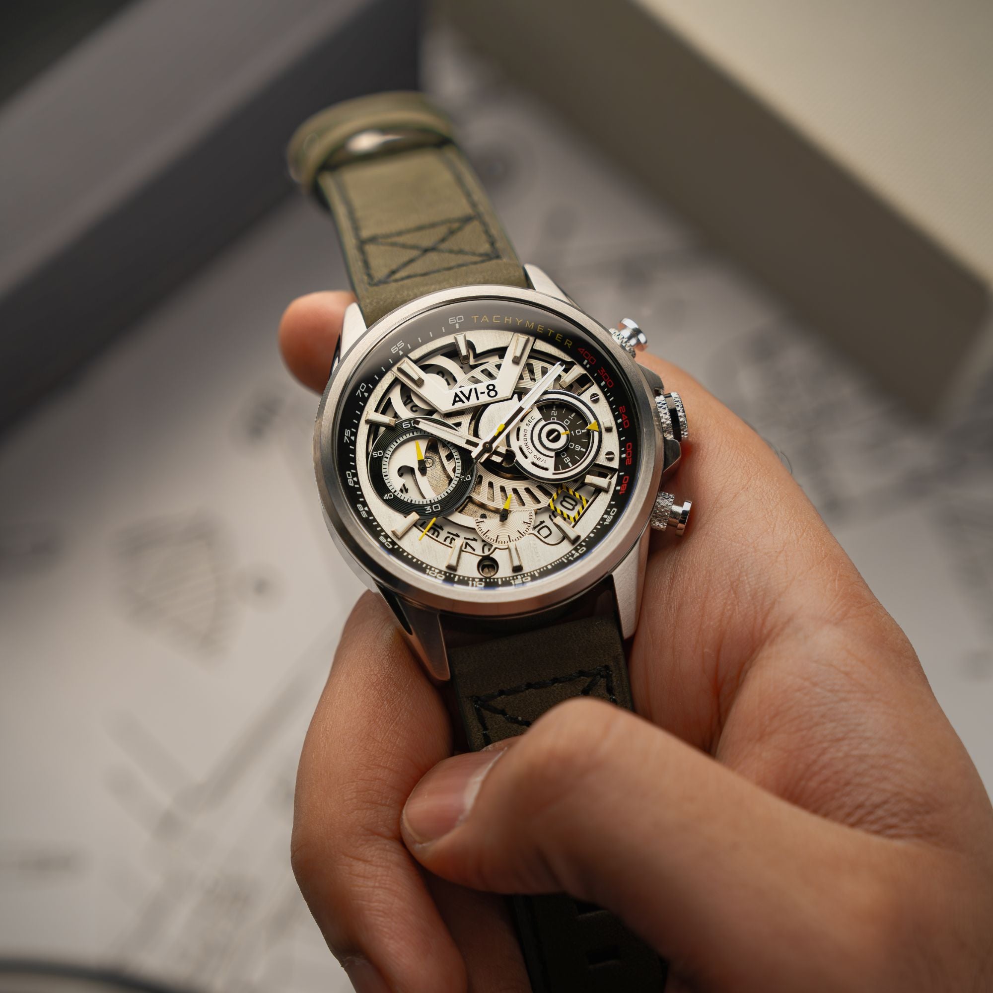 AVI-8 AVI-8 Hawker Harrier Matador (2025 Edition) Chronograph Storm Grey Men's Watch AV-4125-01