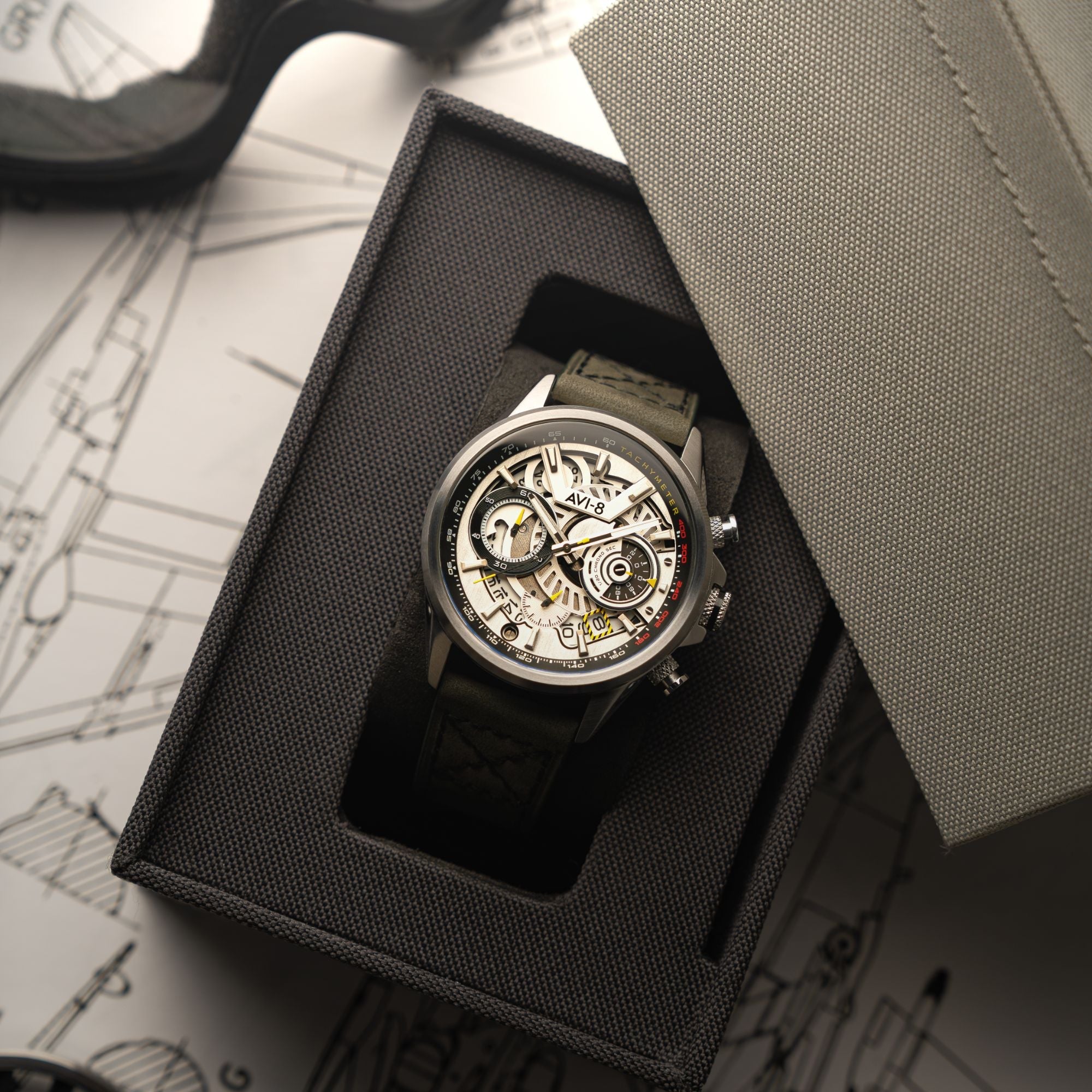 AVI-8 AVI-8 Hawker Harrier Matador (2025 Edition) Chronograph Storm Grey Men's Watch AV-4125-01
