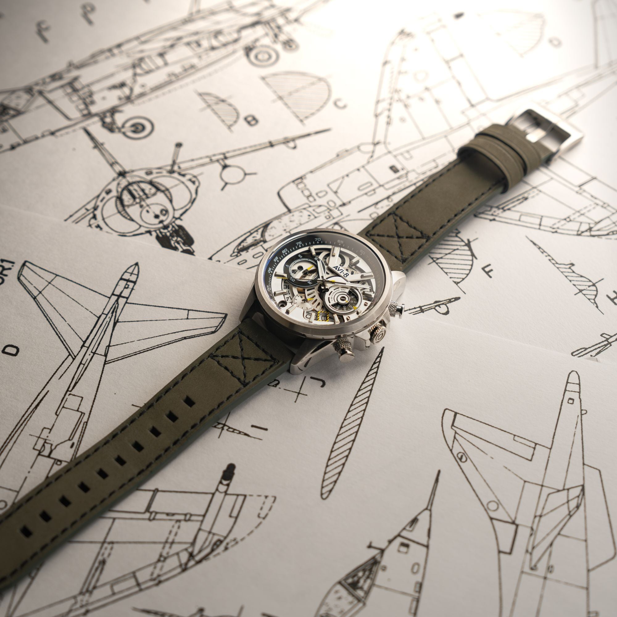 AVI-8 AVI-8 Hawker Harrier Matador (2025 Edition) Chronograph Storm Grey Men's Watch AV-4125-01