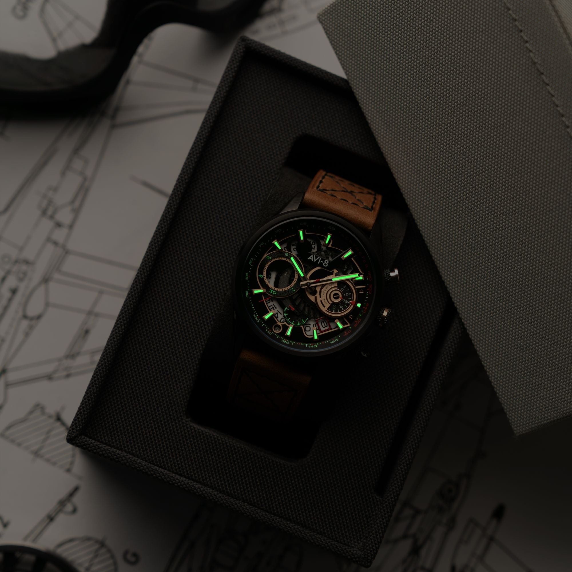 AVI-8 AVI-8 Hawker Harrier Matador (2025 Edition) Chronograph Desert Black Men's Watch AV-4125-02