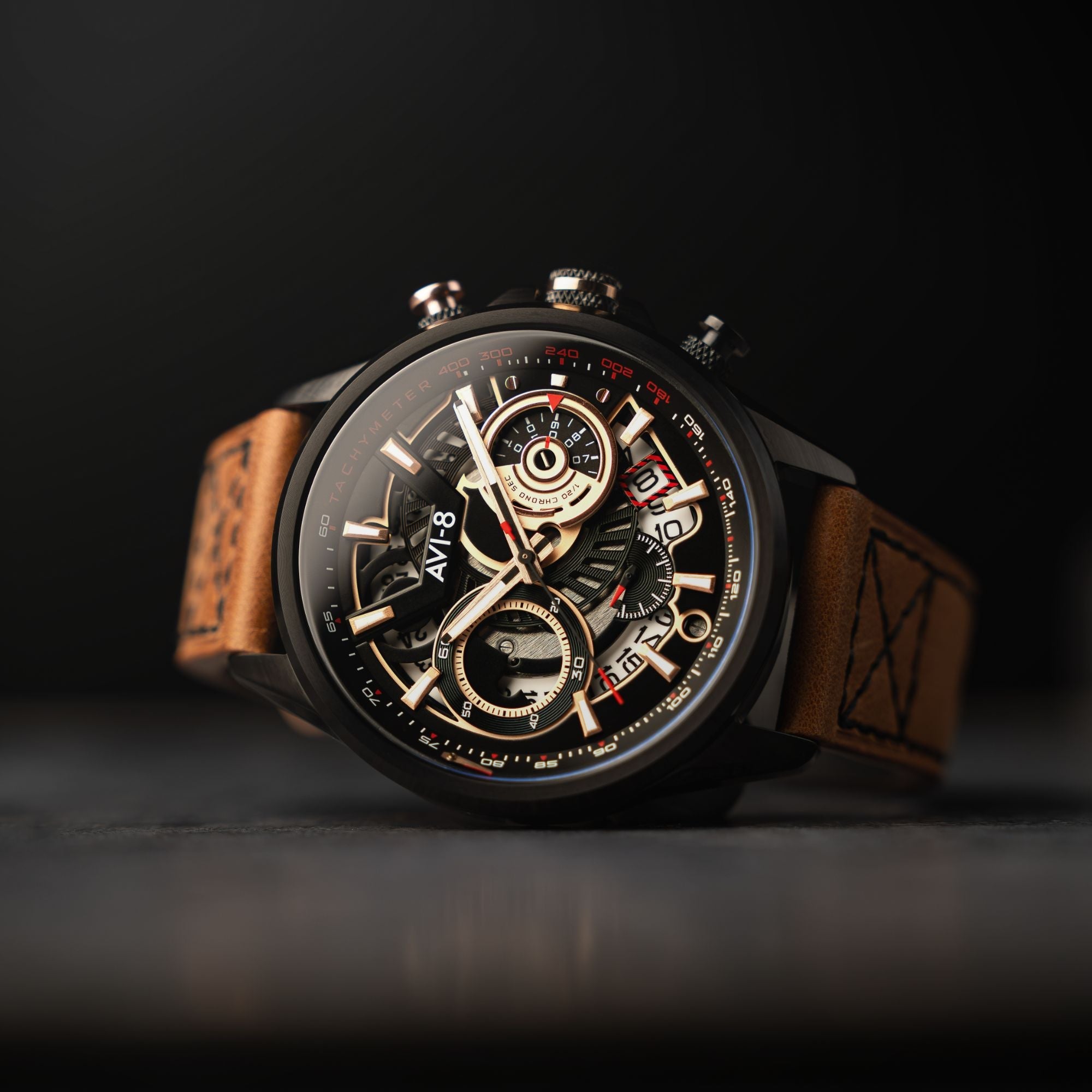 AVI-8 AVI-8 Hawker Harrier Matador (2025 Edition) Chronograph Desert Black Men's Watch AV-4125-02